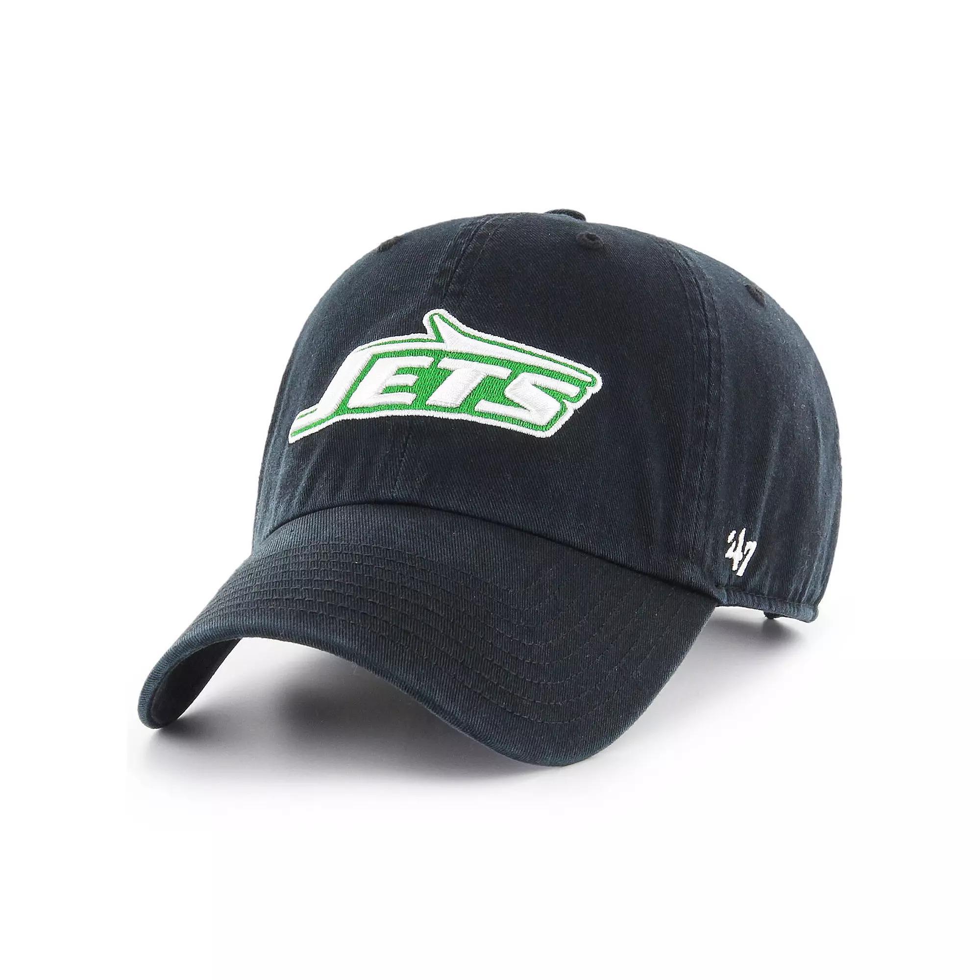 Men's '47 Black New York Jets Clean Up Legacy Adjustable Hat Product Image