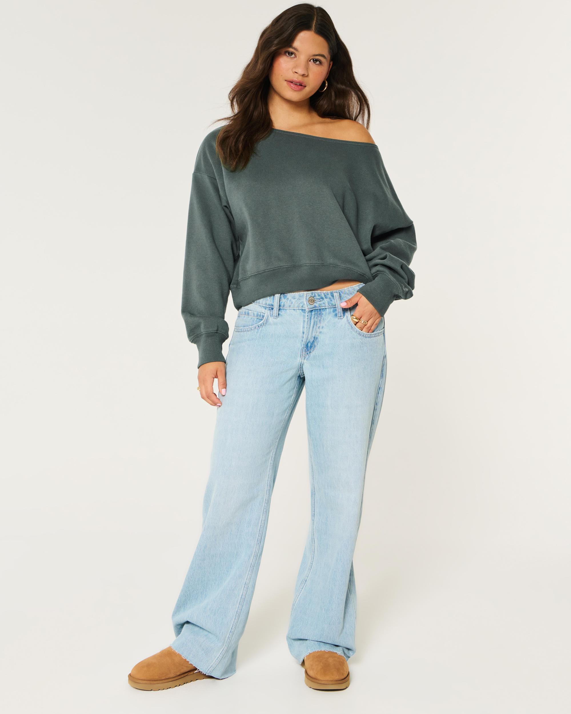 Easy Off-the-Shoulder Sweatshirt Product Image