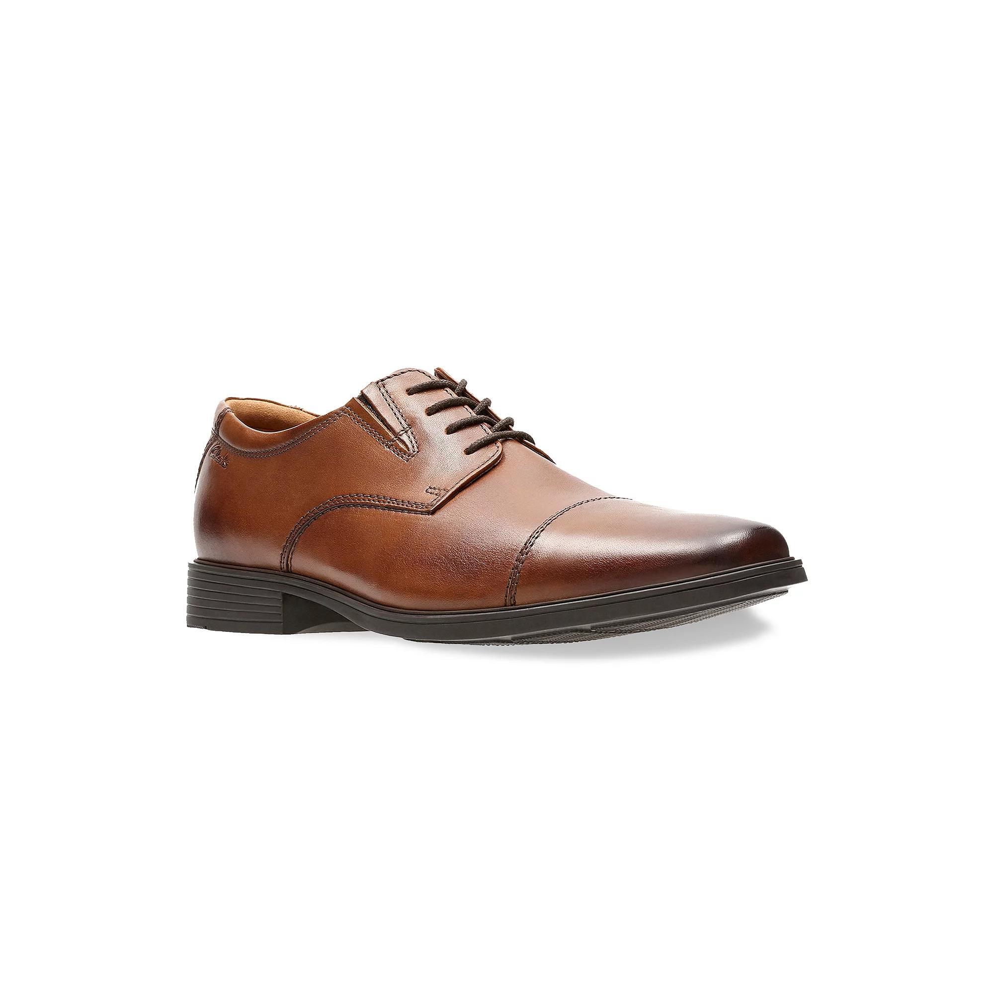 Clarks® Tilden Cap Men's Dress Shoes, Size: 7.5 Medium, Dark  Leather Product Image