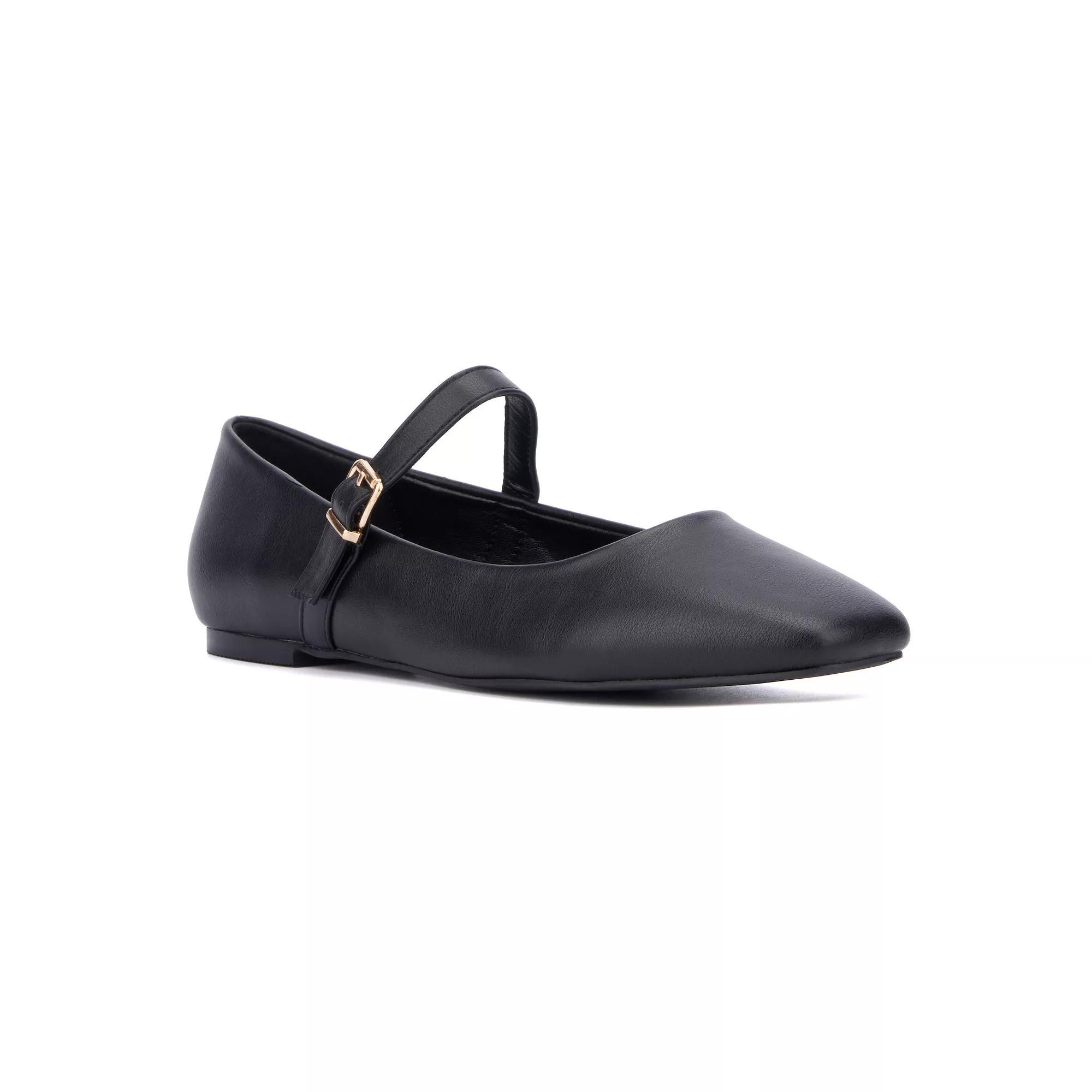 New York & Company Page Womens Ballet Flats Silver Grey Product Image