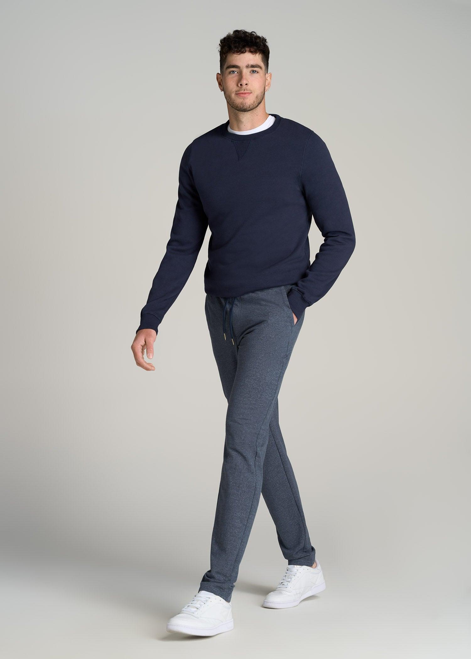 Microsanded French Terry Sweatpants for Tall Men in Iron Grey Product Image