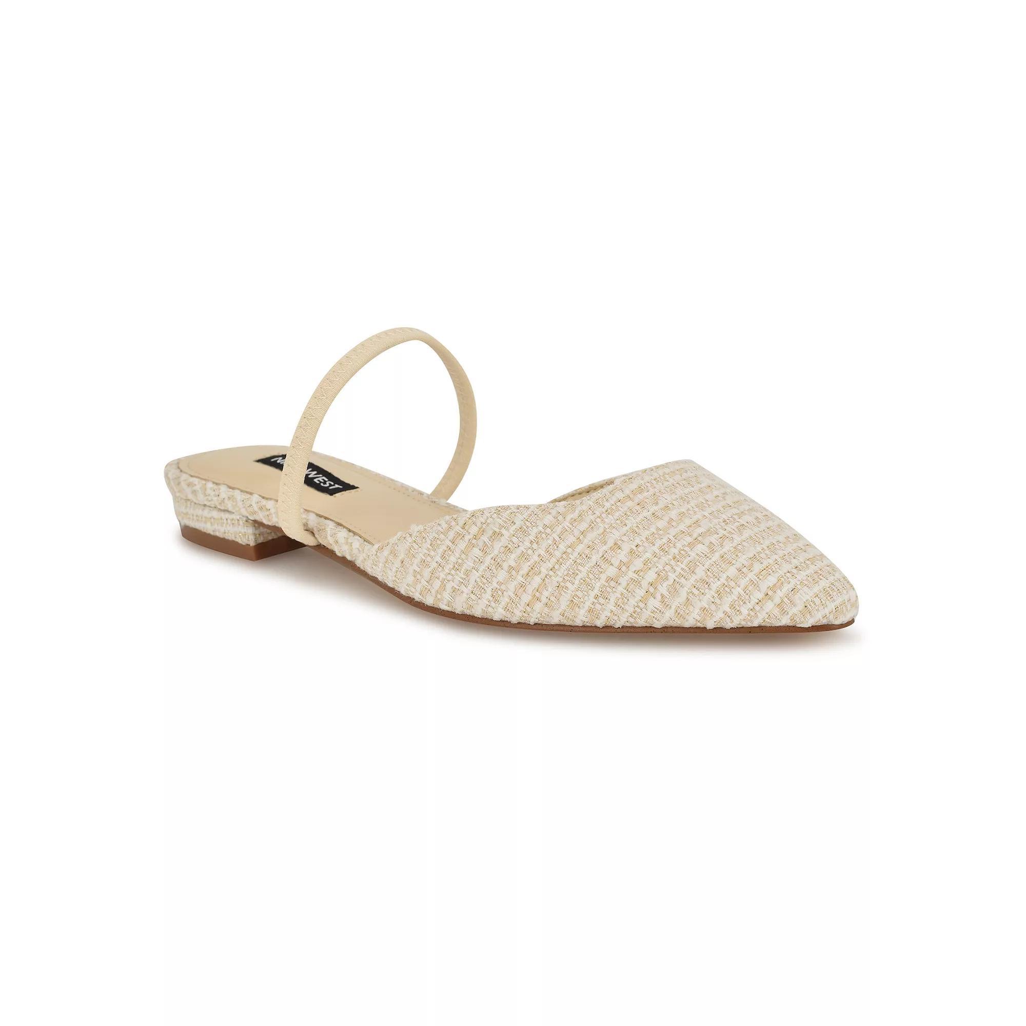 Nine West Gorga Pointy Toe Slip-On Women's Dress Flats, Size: 7, Ivory Product Image
