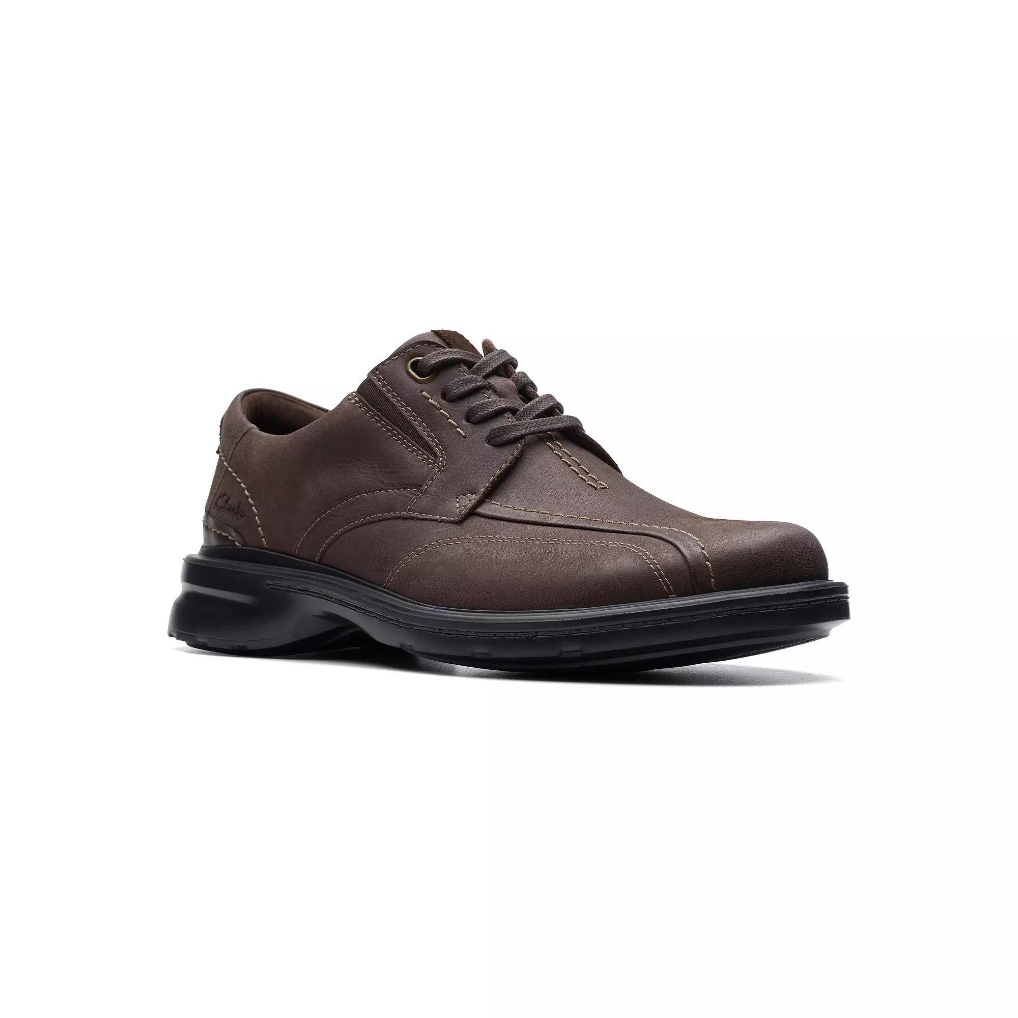 Clarks® Gessler Lace Men's Leather Shoes, Size: 7, Dark Product Image