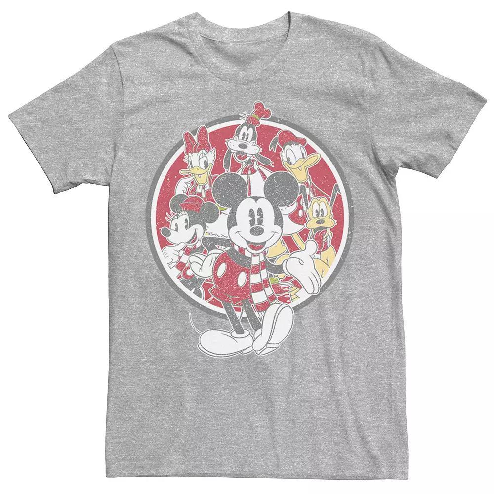 Disney's Mickey Mouse and Friends Cast Logo Men's Tee, Size: 3XL, Athletic Grey Product Image
