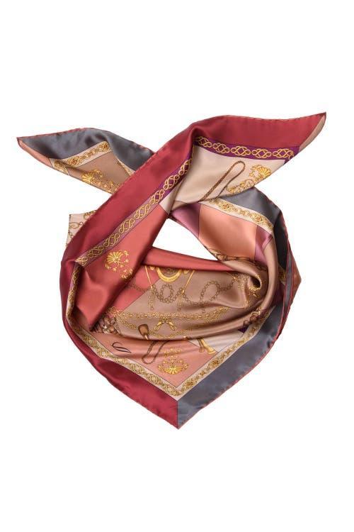 Elizabetta Flora - Hand Rolled Silk Foulard for Women in Pink at Nordstrom Product Image