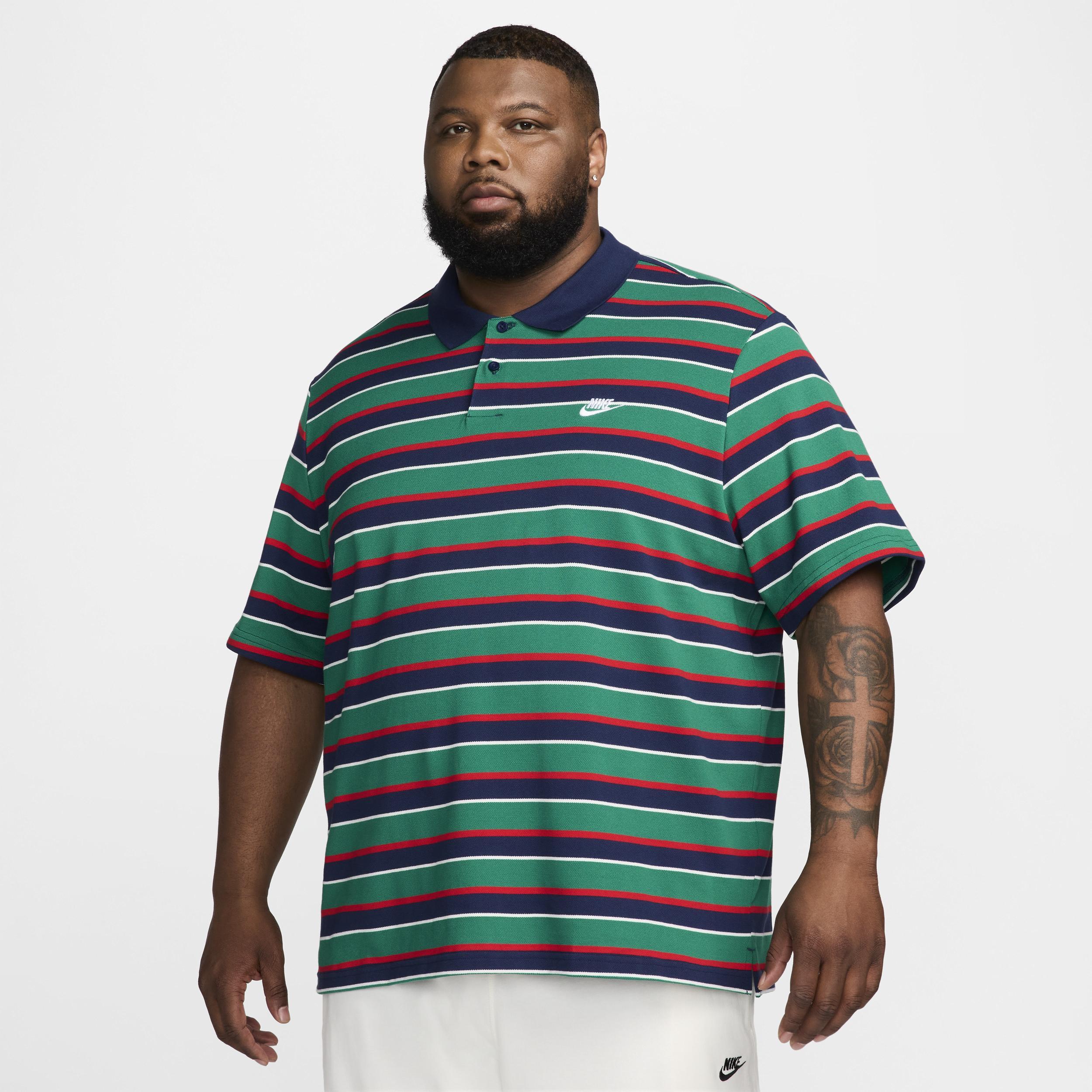 Mens Nike Club Striped Polo Shirt Product Image