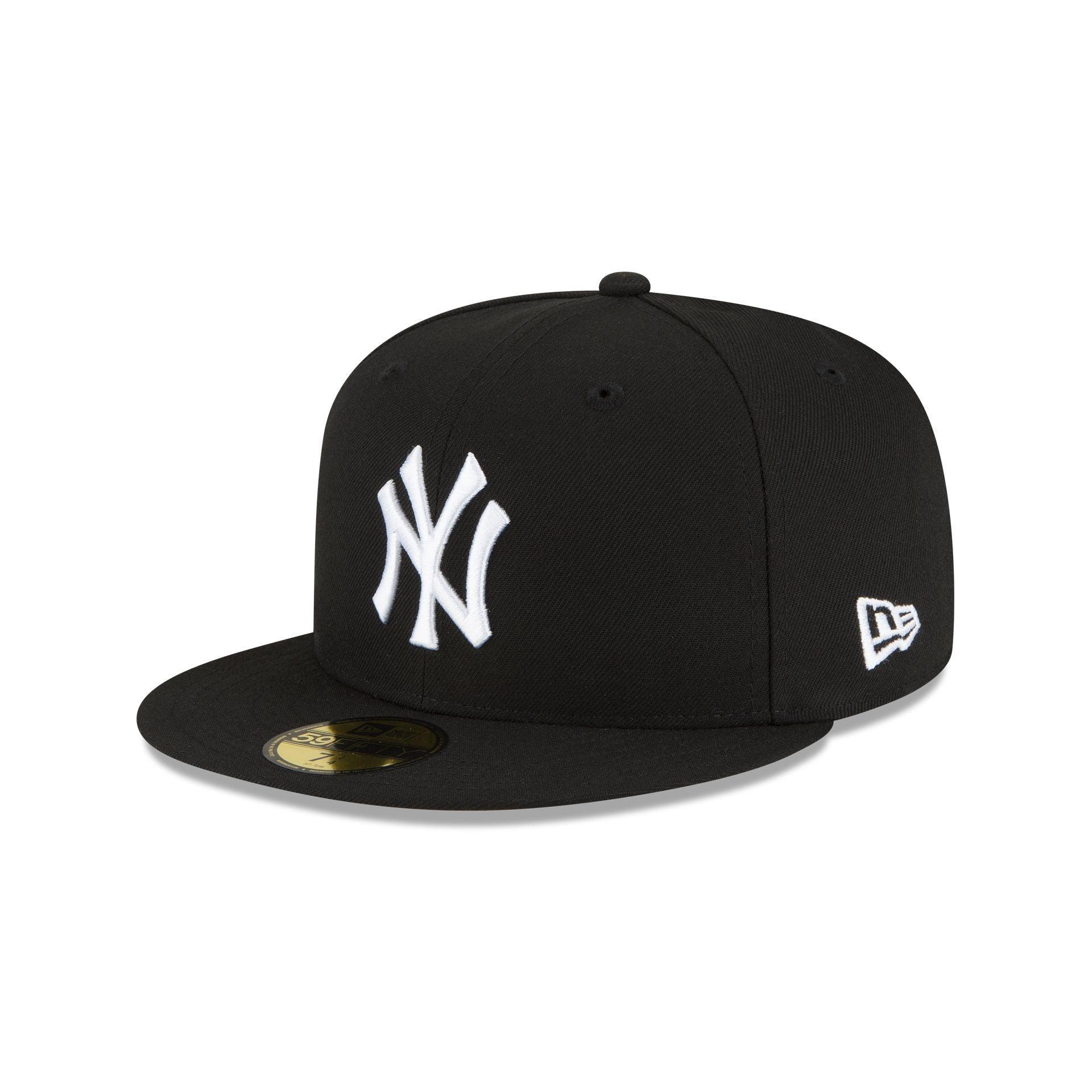 Atlanta Braves Black and White Basic 59FIFTY Fitted Hat Male Product Image