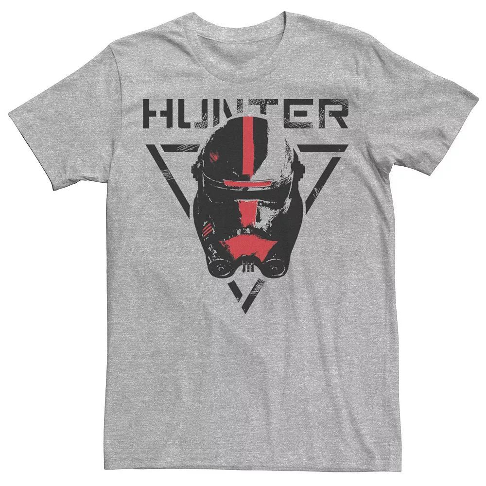 Men's Star Wars The Bad Batch Hunter Helmet Logo Tee, Size: Small, Athletic Grey Product Image