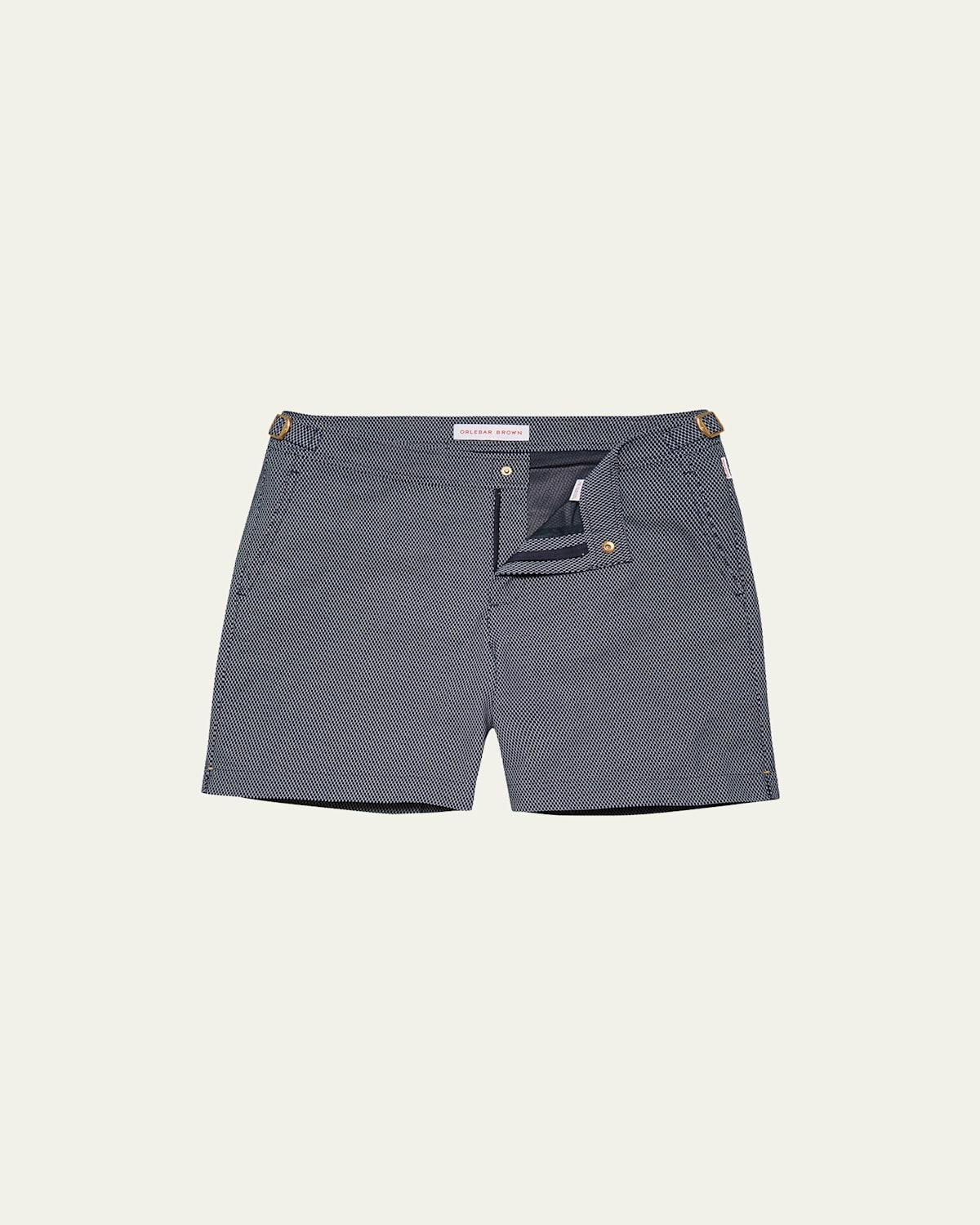 Mens Bulldog x Jaquard Honeycomb Print Swim Shorts Product Image