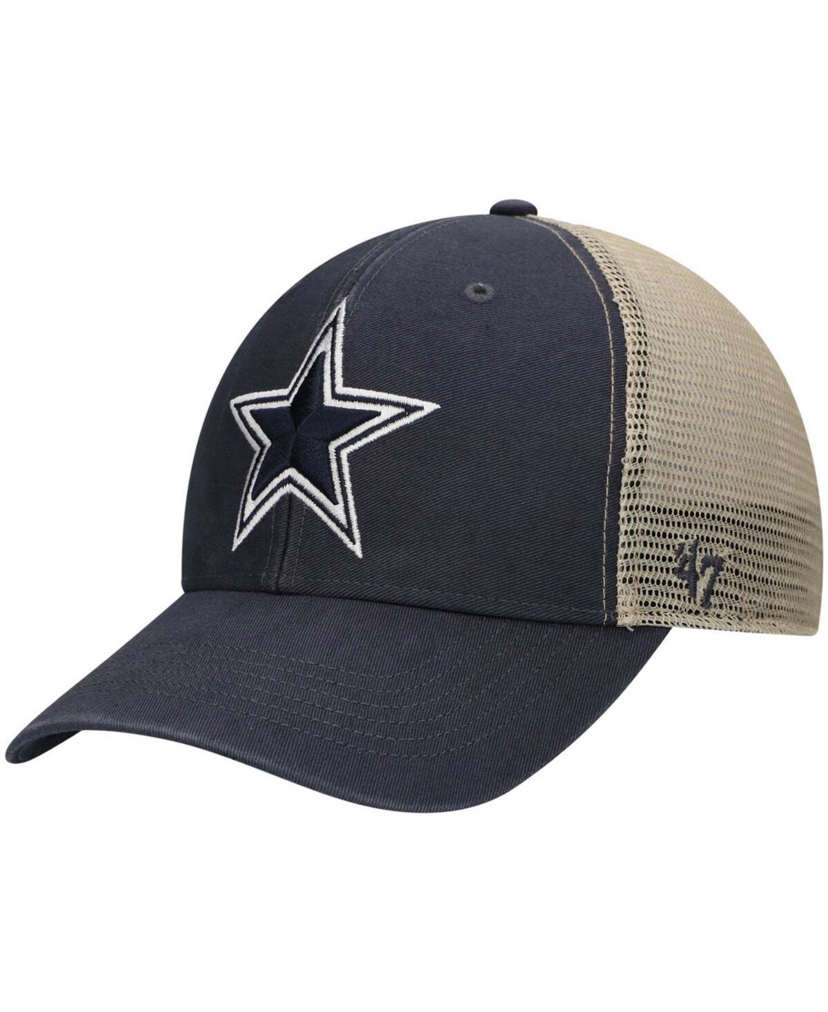 Men's '47 Navy Dallas Cowboys Flagship MVP Trucker Snapback Hat, Blue Product Image