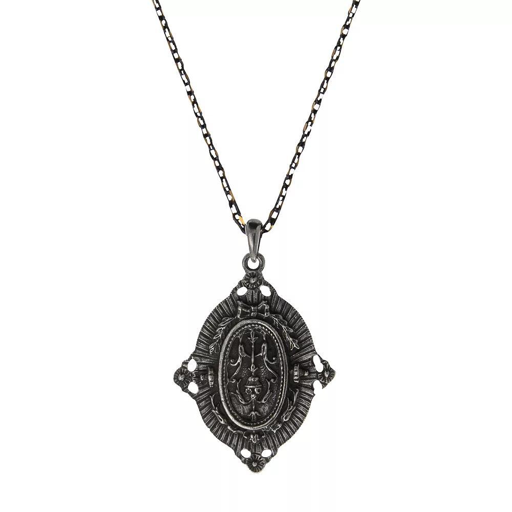 Symbols of Faith Two-Tone Guardian Angel Pendant Adjustable Necklace, Womens, Yellow Product Image