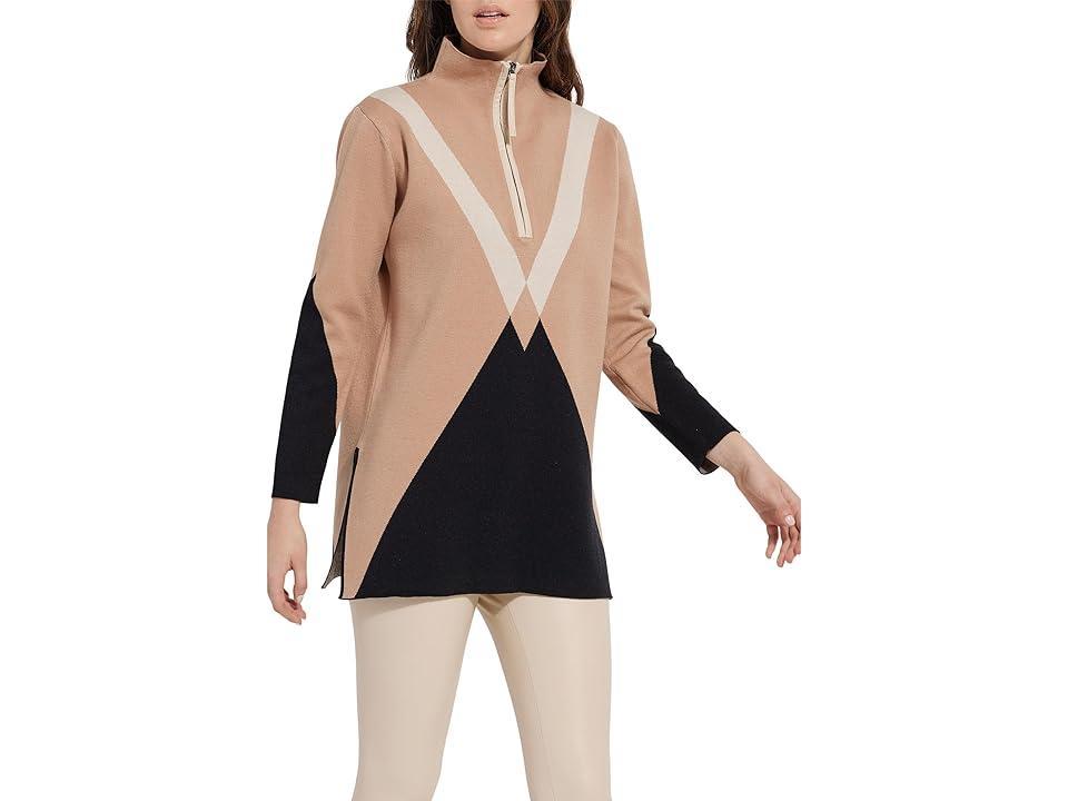 Lysse Palmoa Pullover Sweater (Placed Arglye) Women's Clothing Product Image