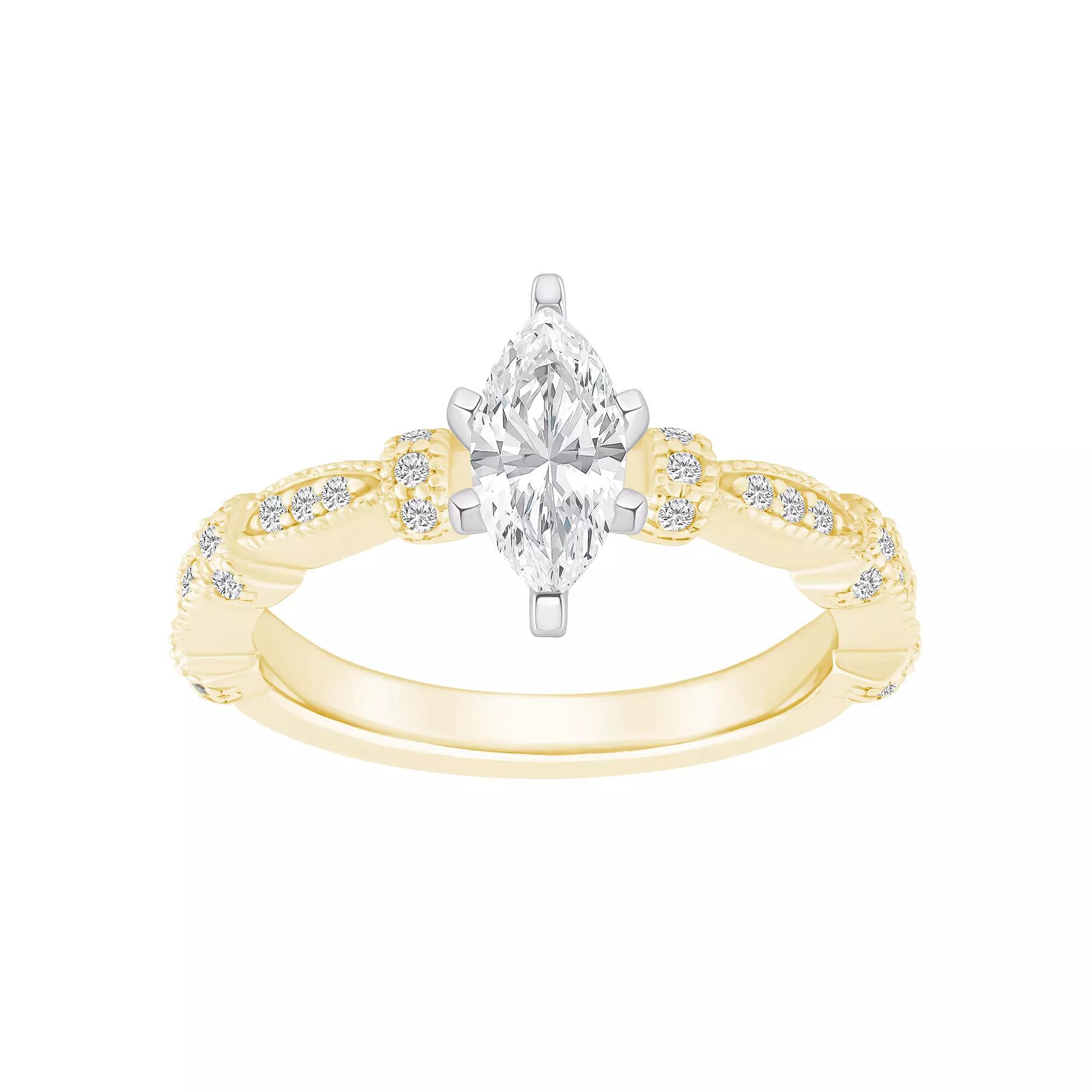 Alyson Layne 14k Gold 1/2 Carat T.W. Diamond Marquise Engagement Ring, Womens White Gold Product Image