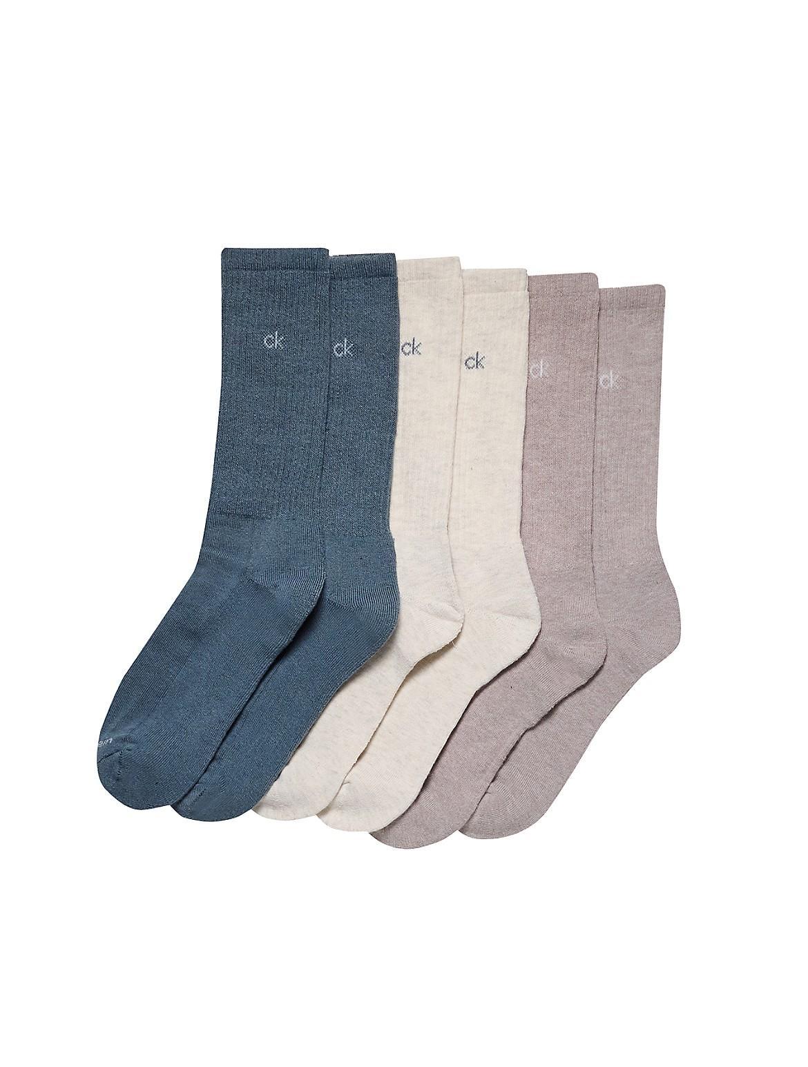 Calvin Klein Mens Cushion 6-Pack Crew Socks - Multi Product Image