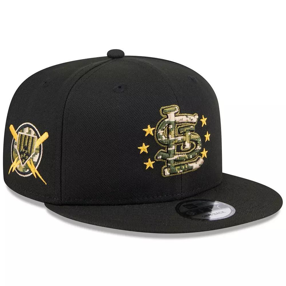 Men's New Era  Black St. Louis Cardinals 2024 Armed Forces Day 9FIFTY Snapback Hat Product Image
