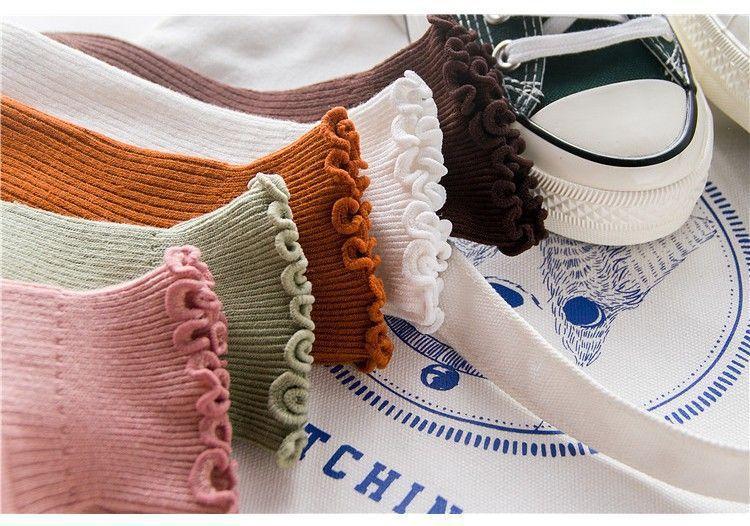 Frill Trim Knit Socks Product Image