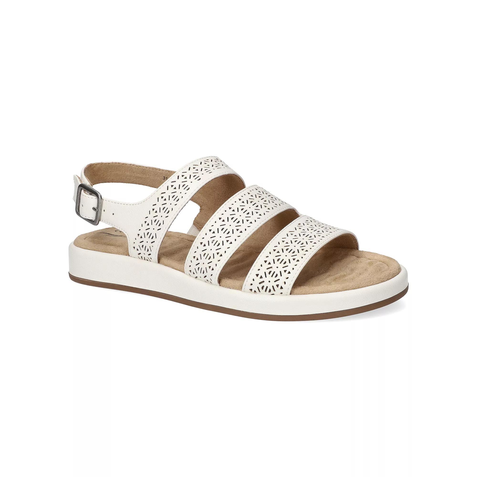 Easy Street Comfort Platform Women's Slingback Sandals, Size: 9 XW, White Product Image