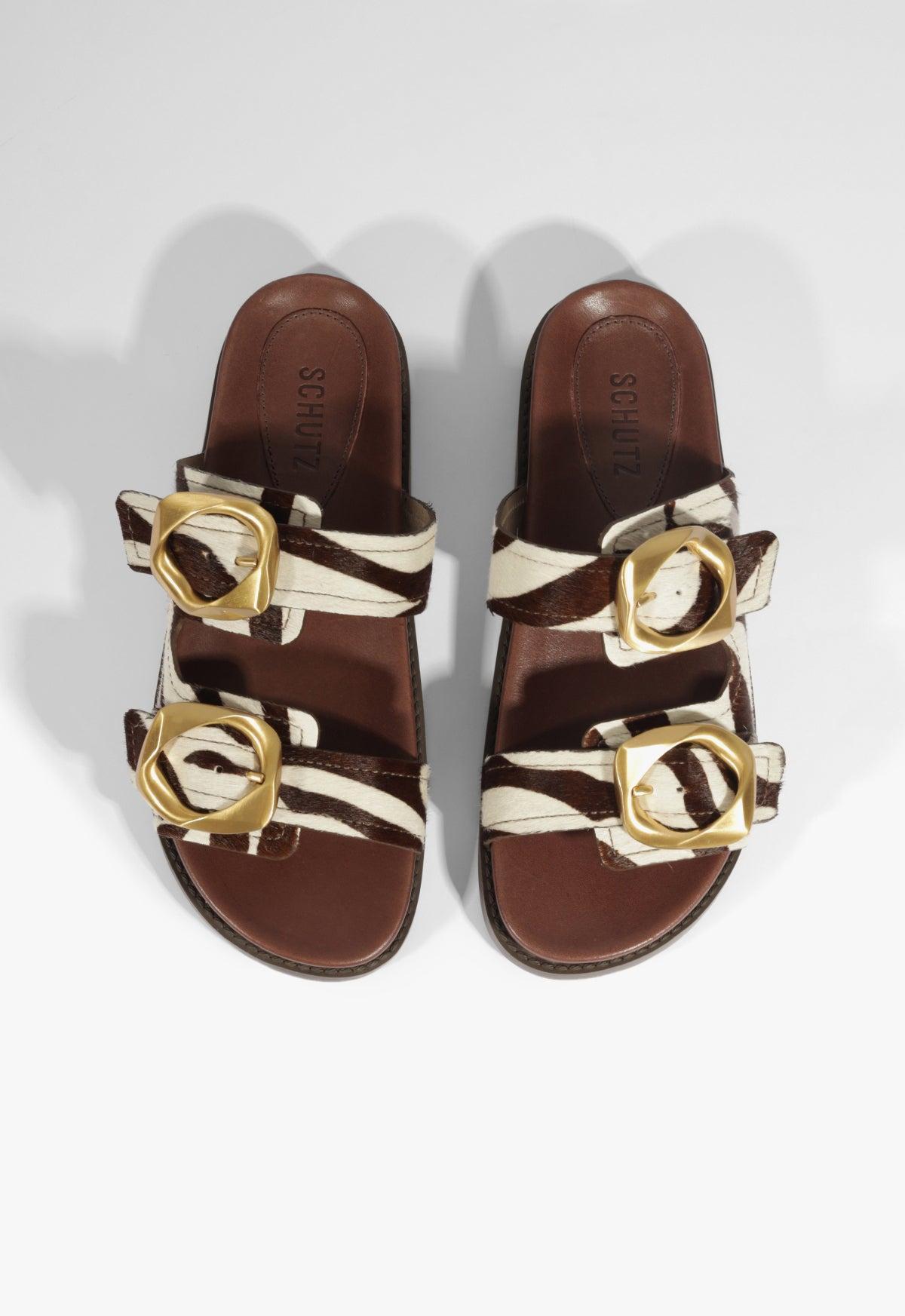 Olga Animal Print Leather Sporty Sandal Product Image