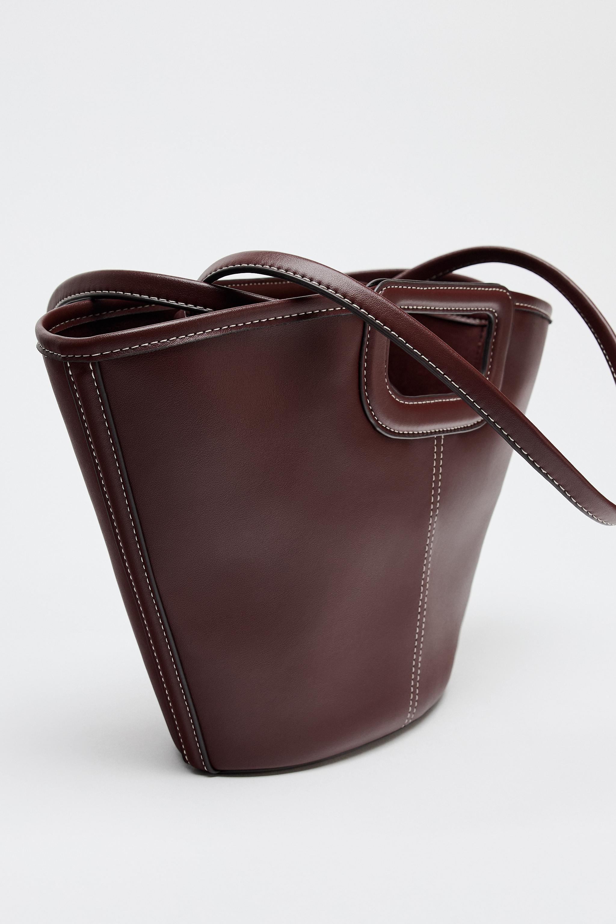 TOPSTITCHED SHOPPER BAG Product Image