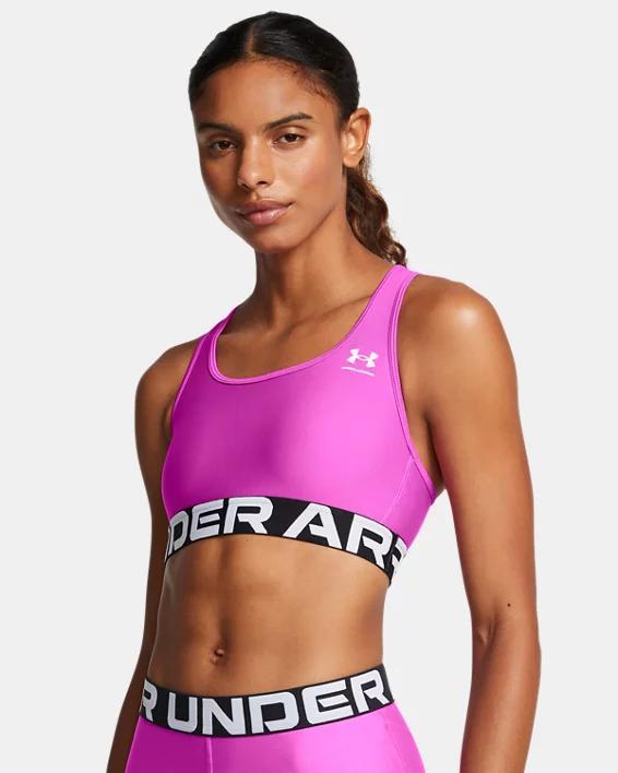 HeatGear Armour Mid Branded Womens Sports Bra Product Image