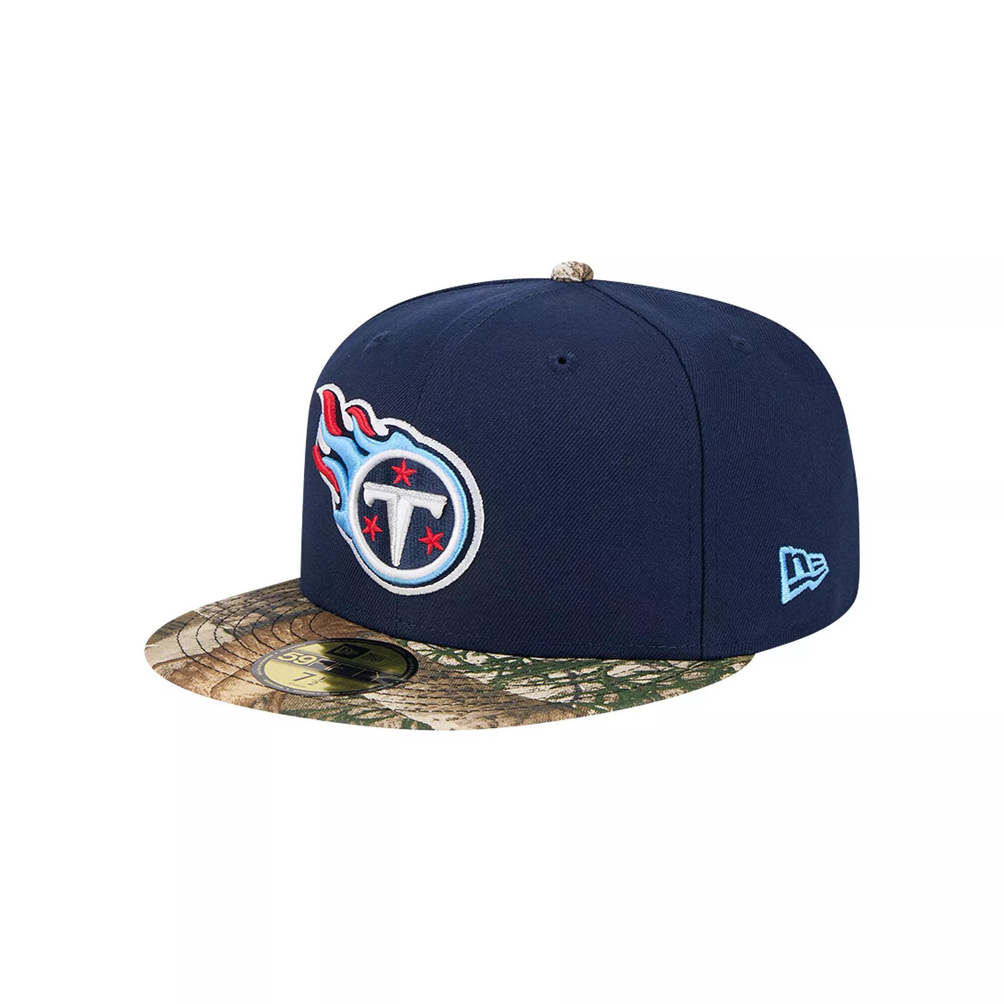Men's New Era Navy Tennessee Titans Active Two-Tone Camo 59FIFTY Fitted Hat, Size: 7 1/8, Blue Product Image