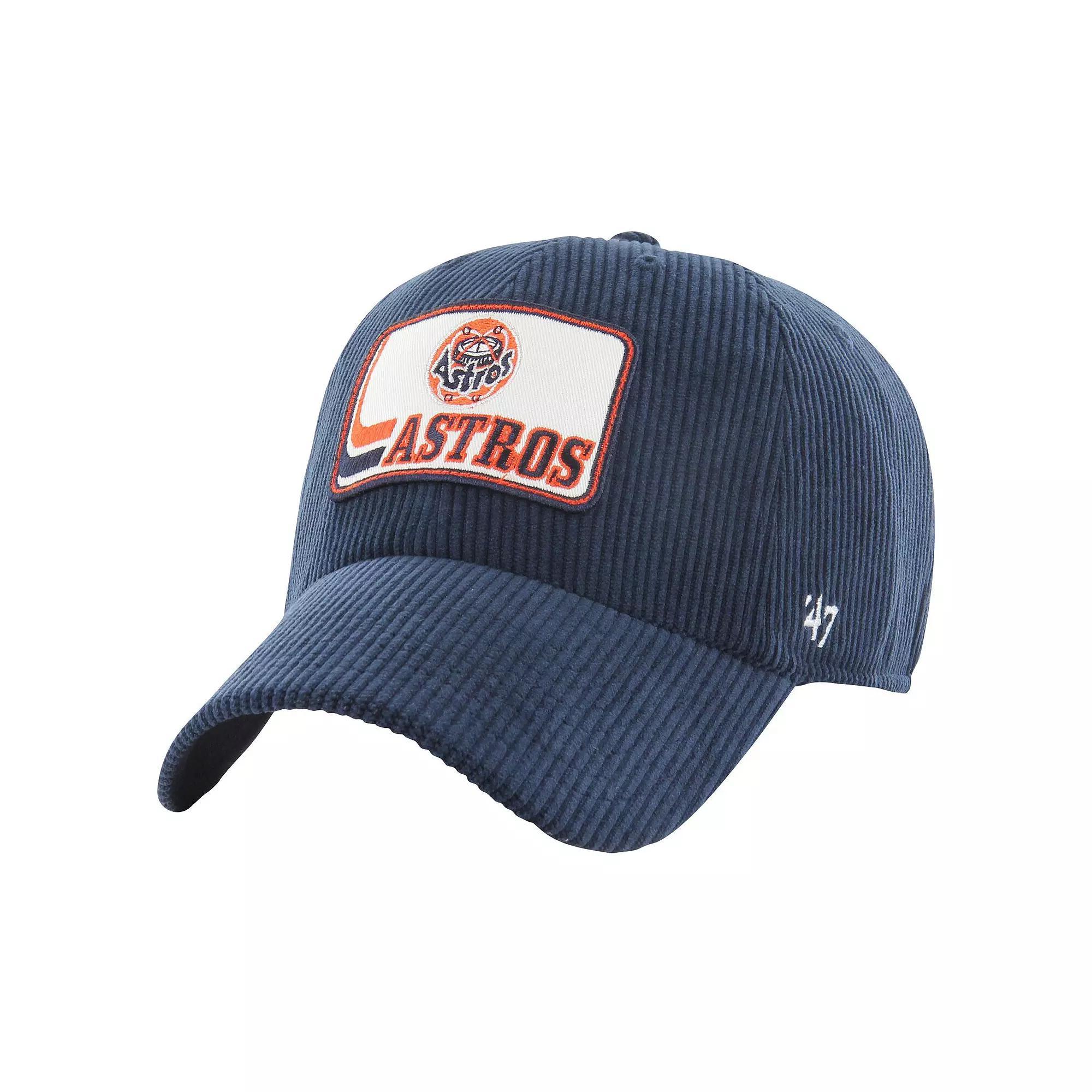 Men's '47 Navy Houston Astros Wax Pack Collection Corduroy Clean Up Adjustable Hat, Blue Product Image