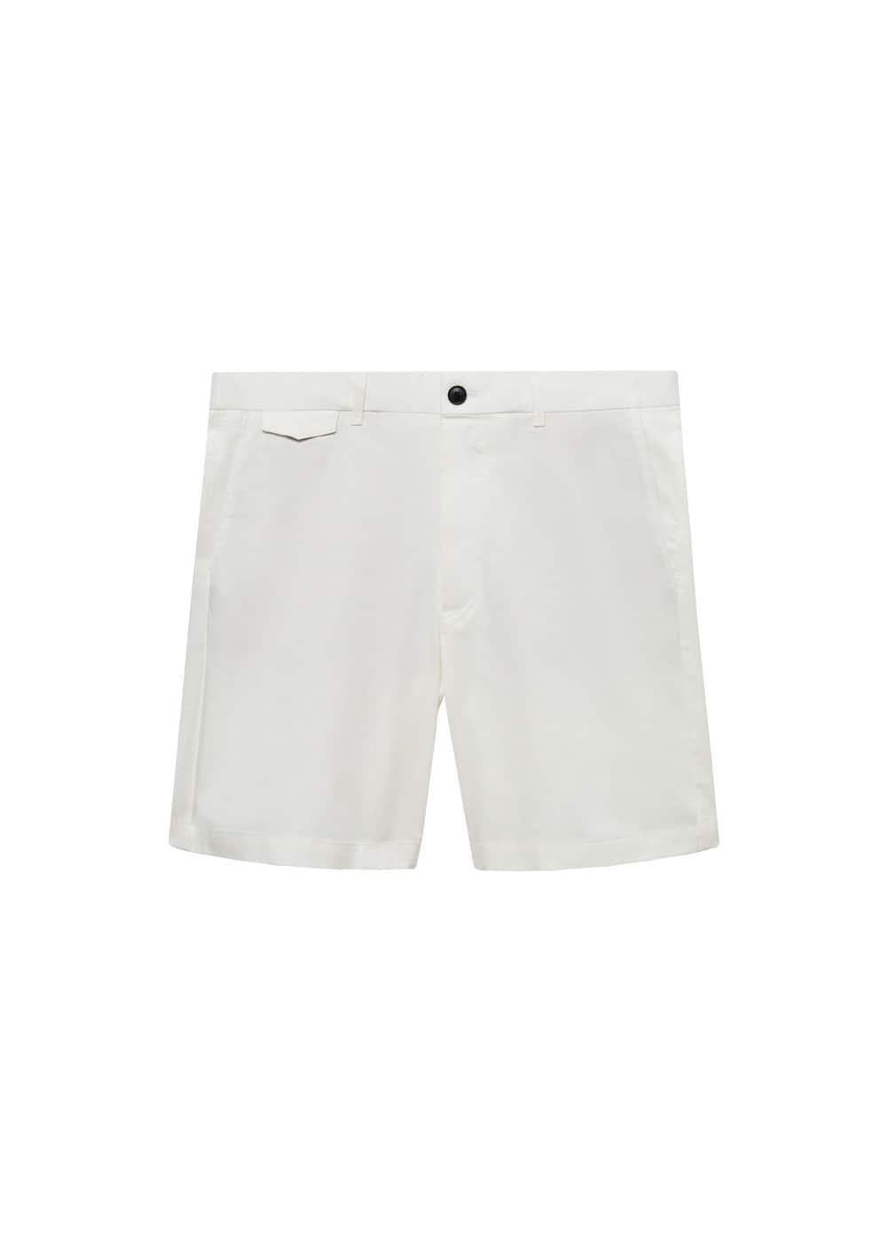 Slim fit cotton Bermuda shorts - Men | MANGO USA Product Image