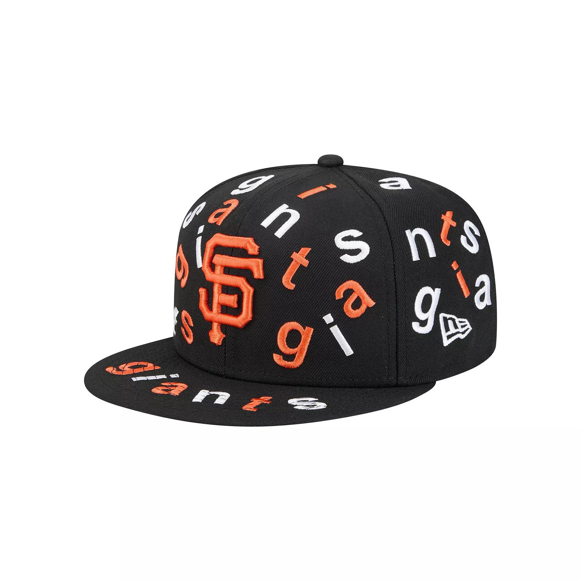Men's New Era Black San Francisco Giants Team Confetti 59FIFTY Fitted Hat, Size: 7 1/8 Product Image