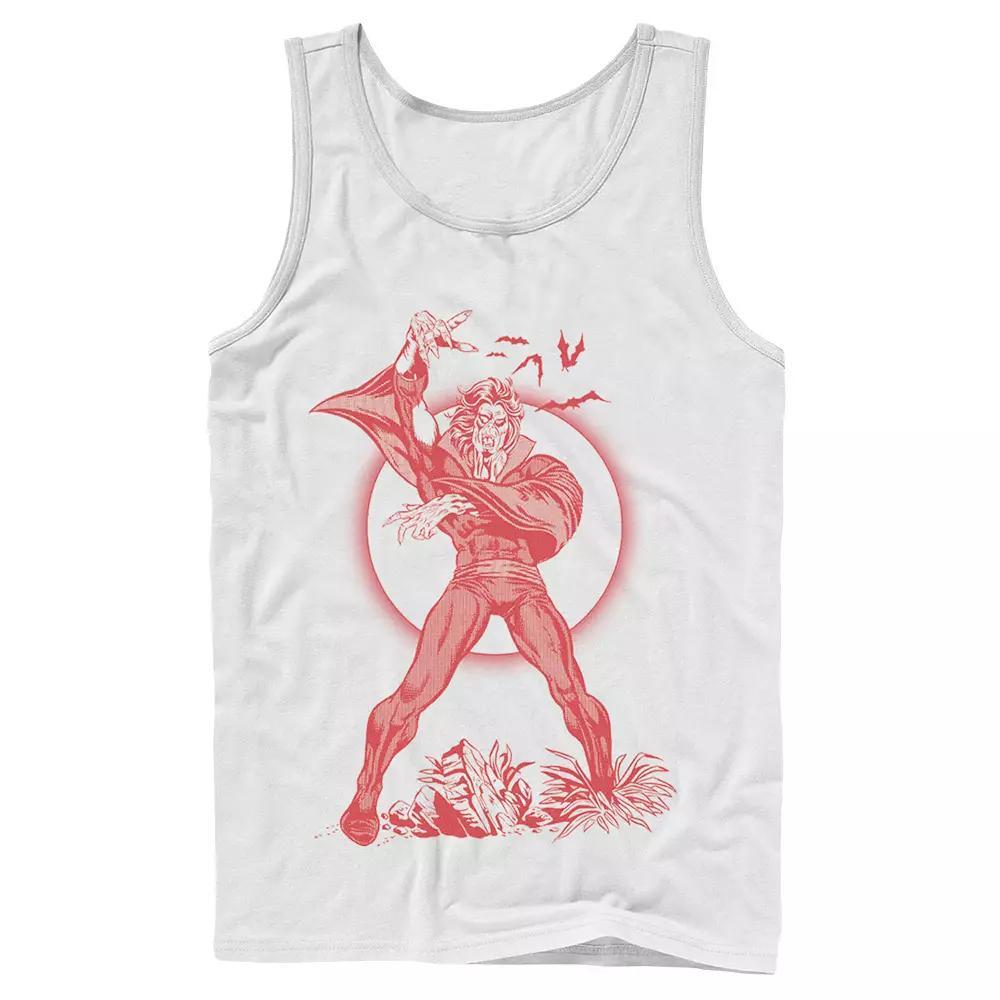 Men's Marvel Morbius Red Portrait Graphic Tank, Size: Large, White Product Image
