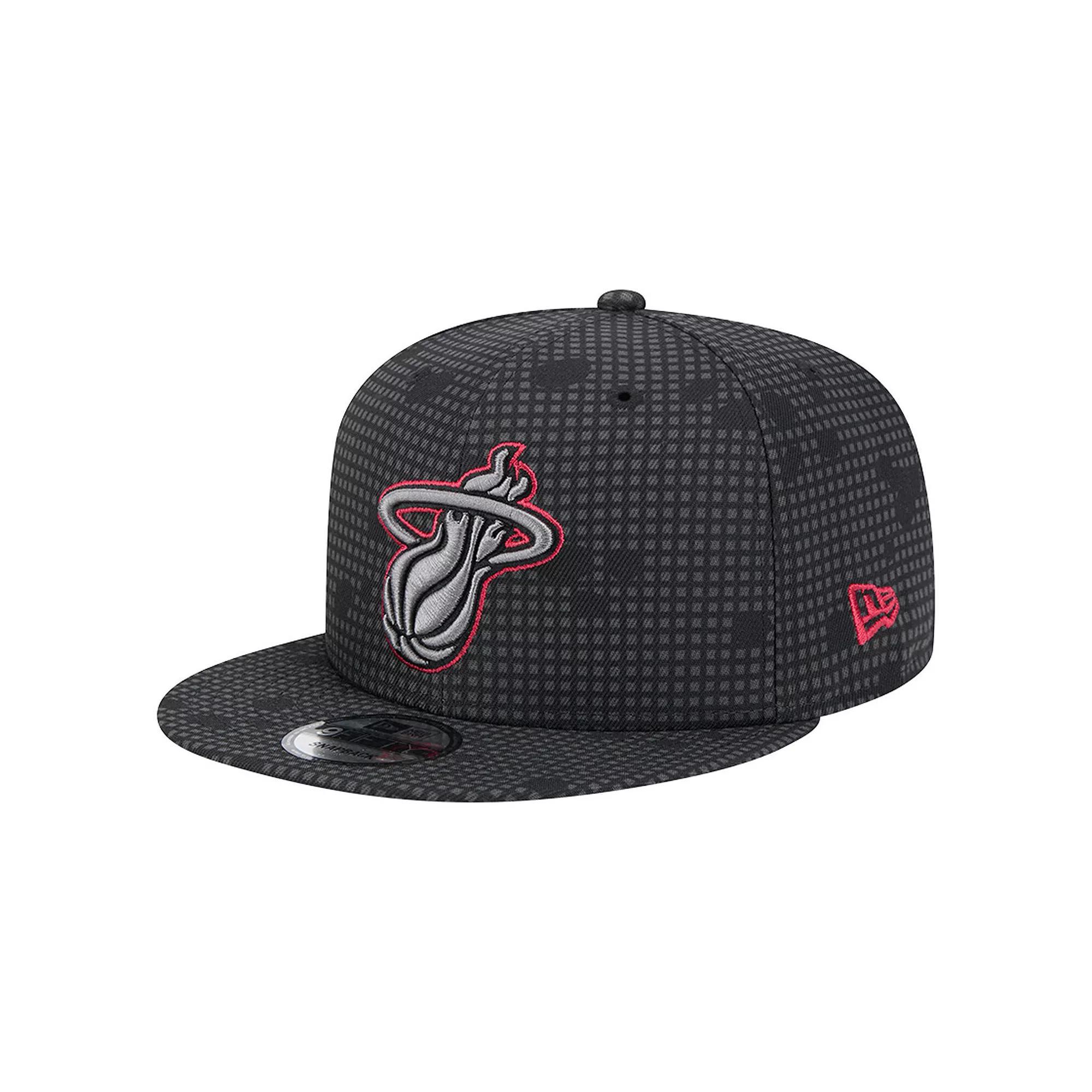 Mens New Era Miami Heat Midnight Ink Pop Outline 9FIFTY Snapback Hat Product Image