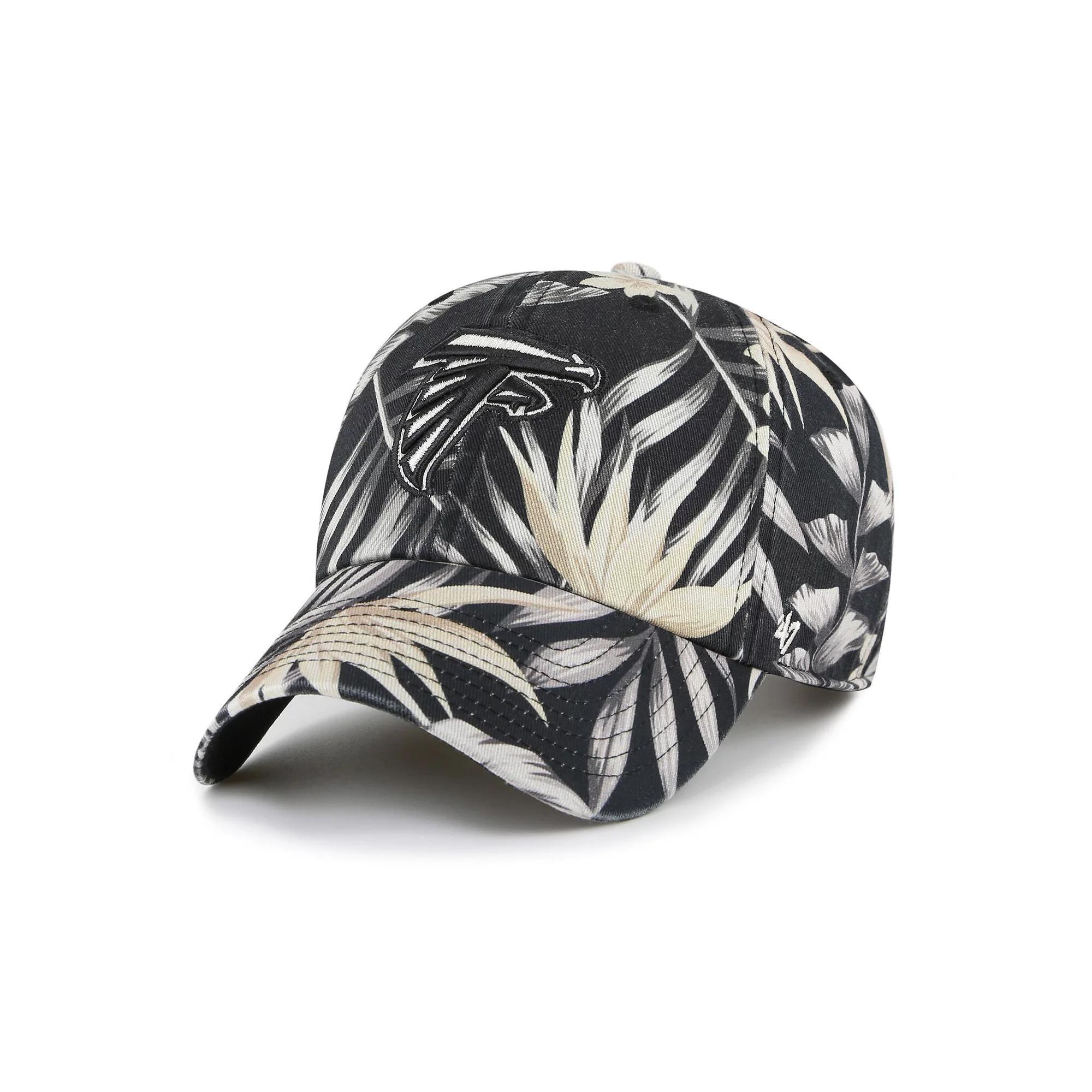 Men's '47 Black Atlanta Falcons Tropicalia Clean Up Adjustable Hat Product Image