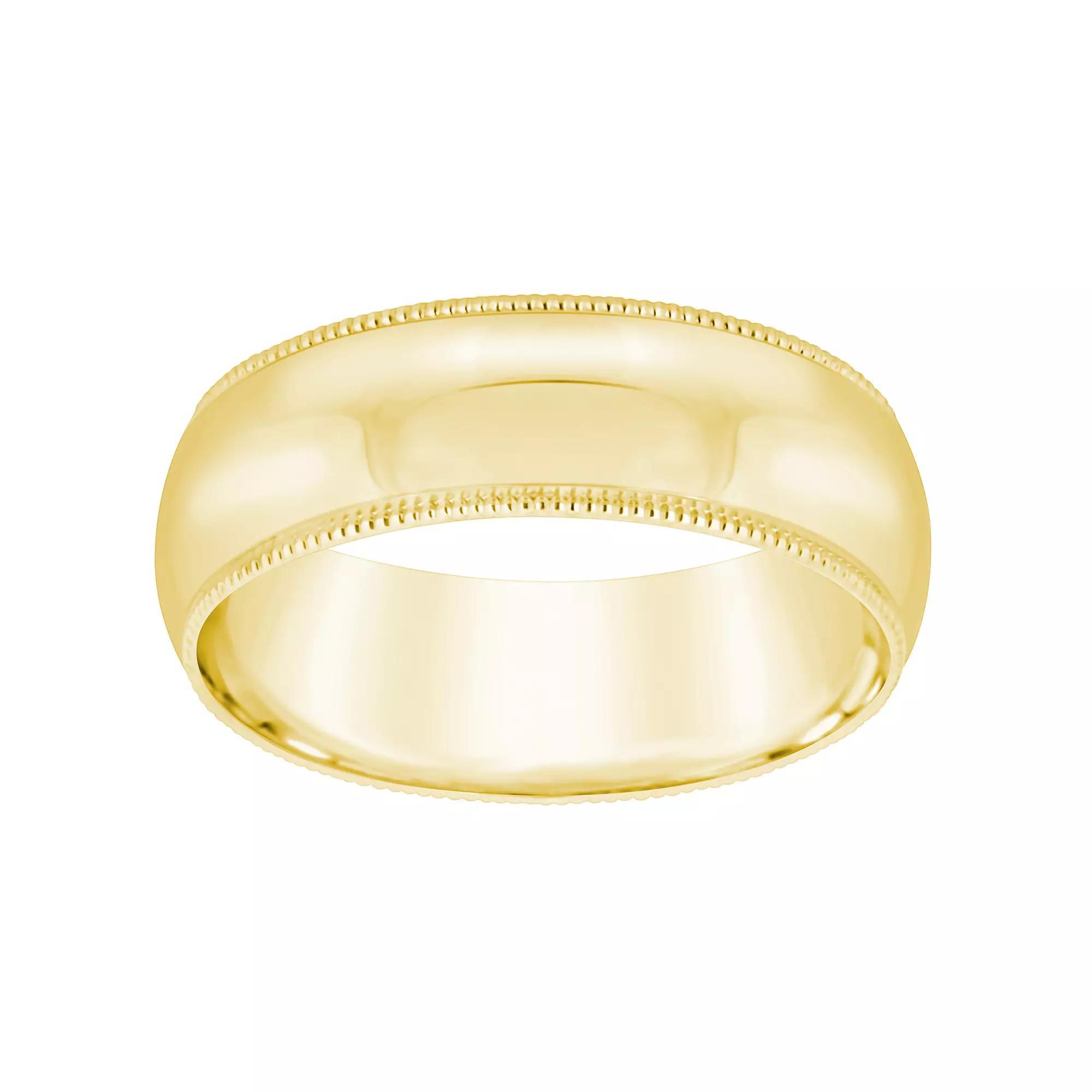Alyson Layne Mens 18k Gold Milgrain Wedding Band Product Image
