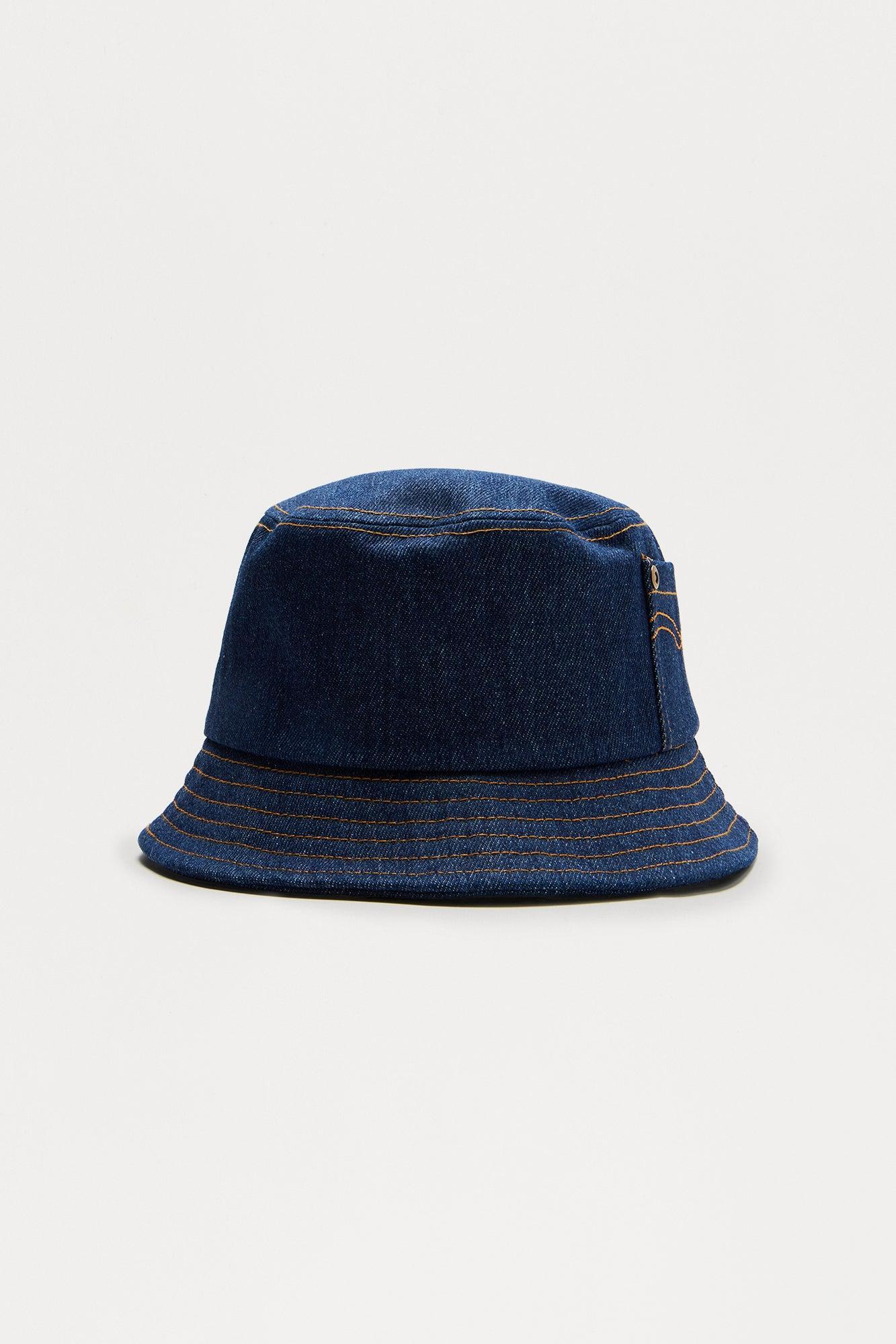 Raw Denim Bucket Hat - Denim Product Image