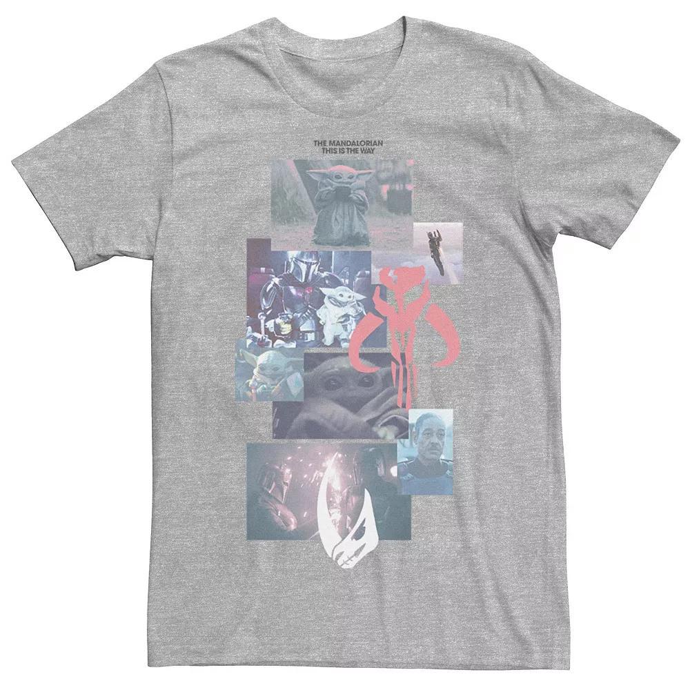 Men's Star Wars: The Mandalorian Portrait Stack Tee, Size: XXL, Athletic Grey Product Image