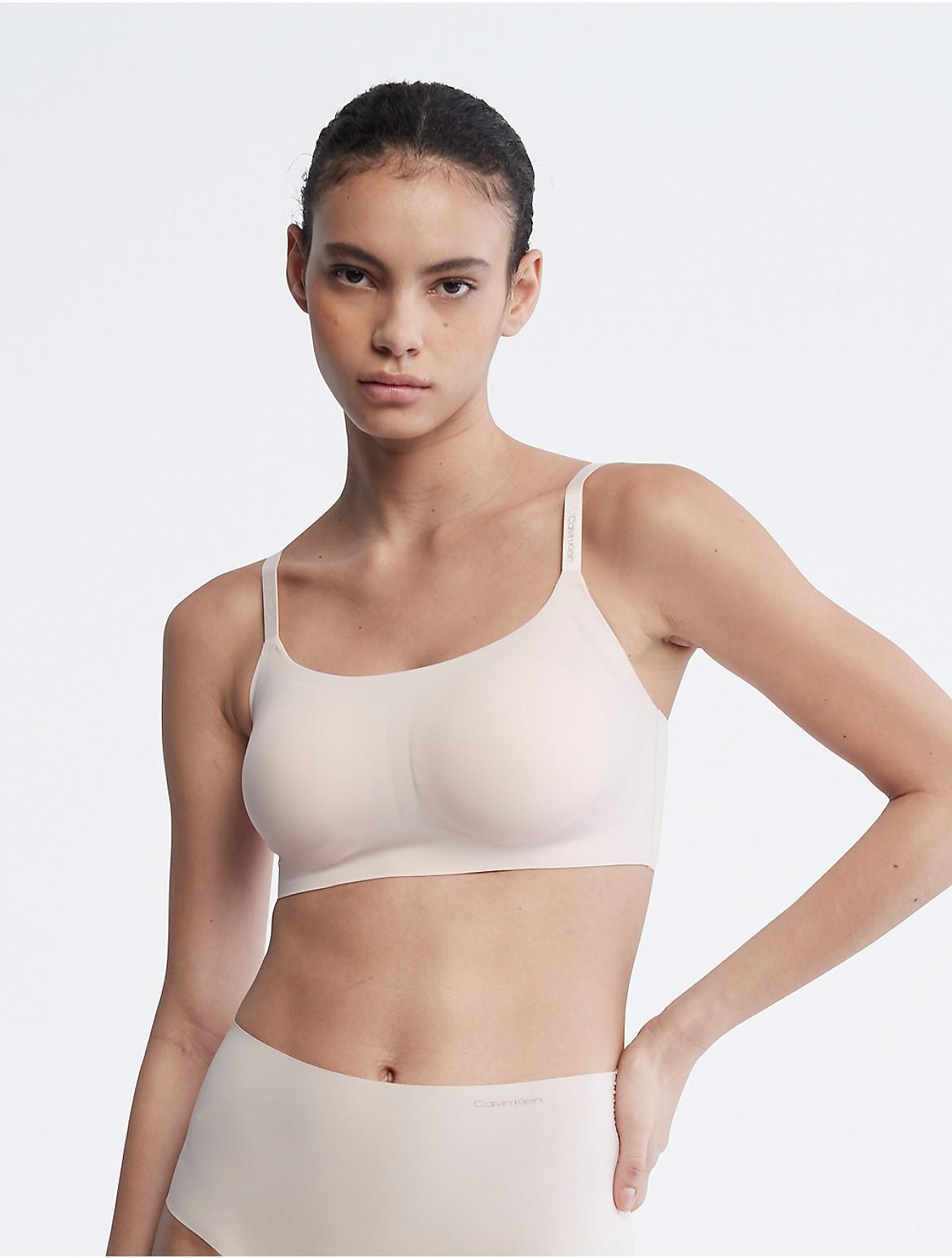 Calvin Klein Invisibles Comfort Lightly Lined Retro Bralette QF4783, Women's, Size: XL, Light Brown Product Image