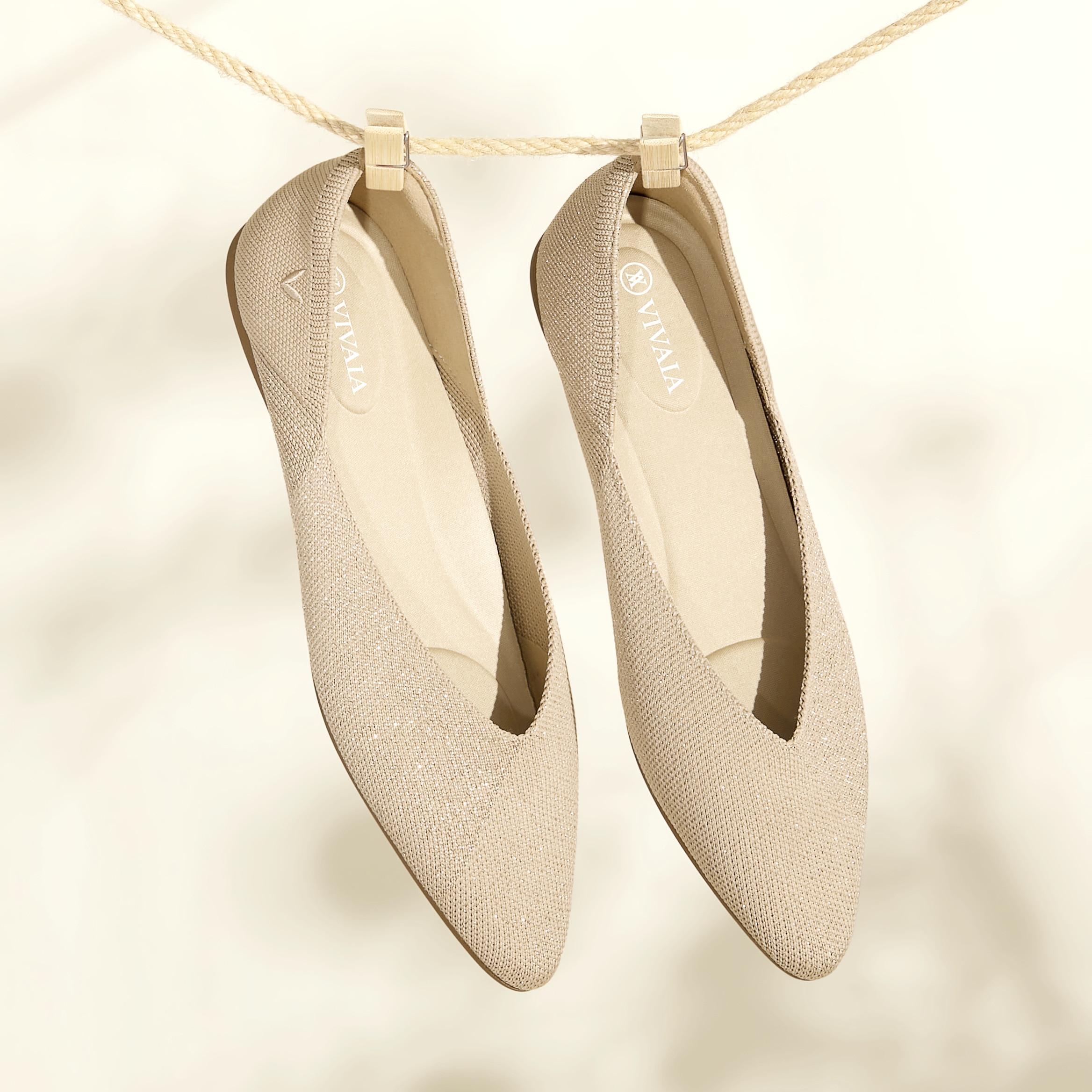 Pointed-Toe V-Cut Flats Product Image