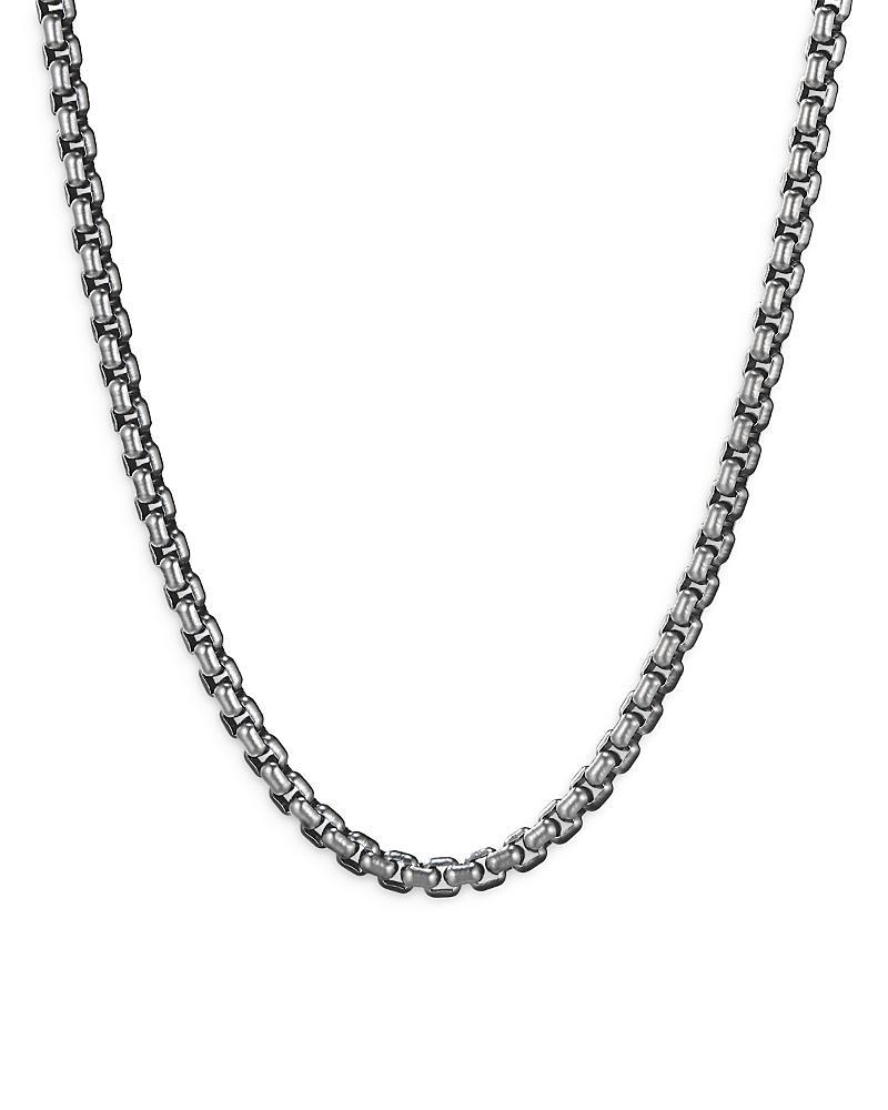 Mens PVD-Coated Stainless Steel Box Chain Necklace Product Image
