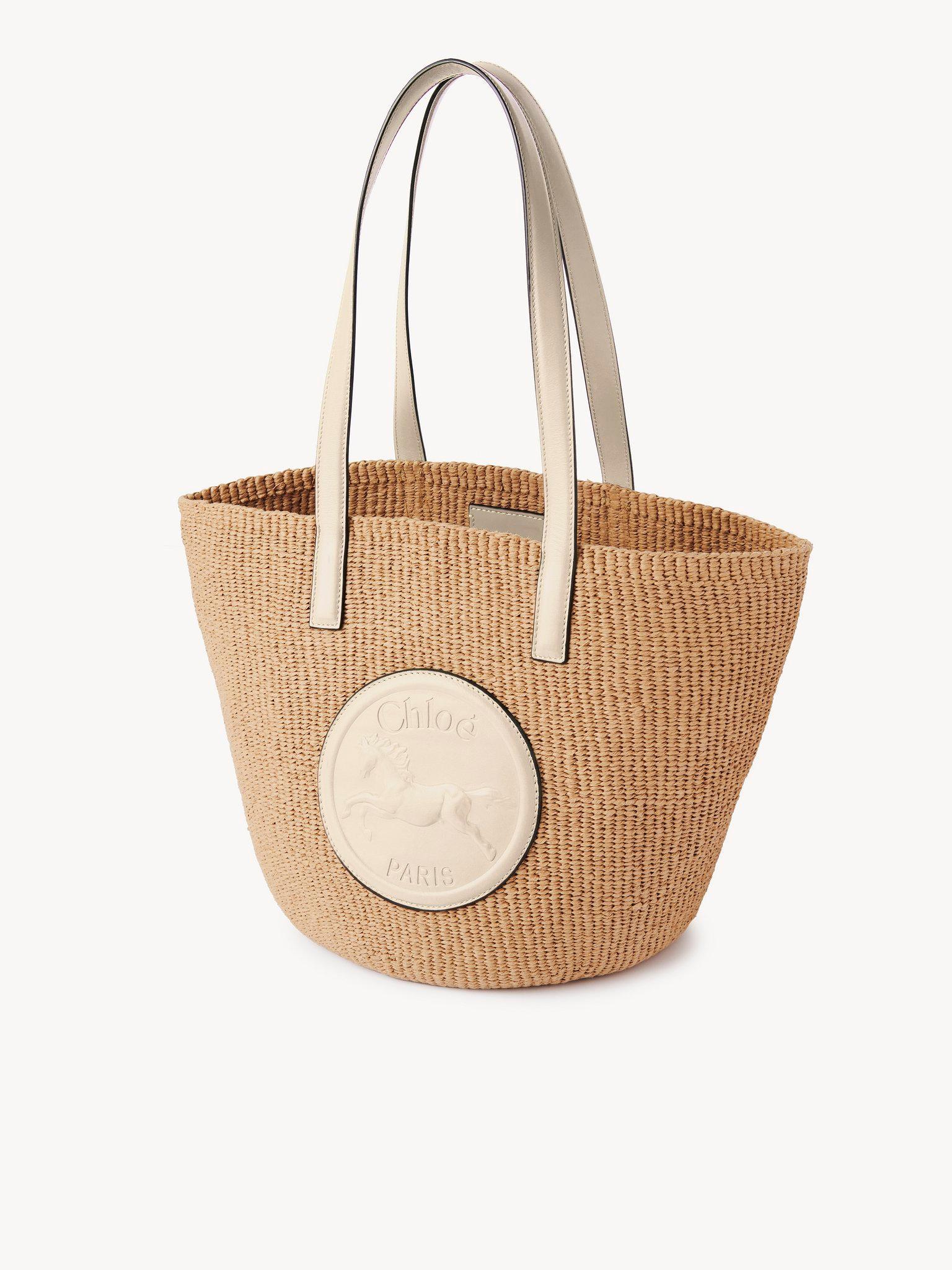 Large Horse Medal basket in natural fibers Product Image