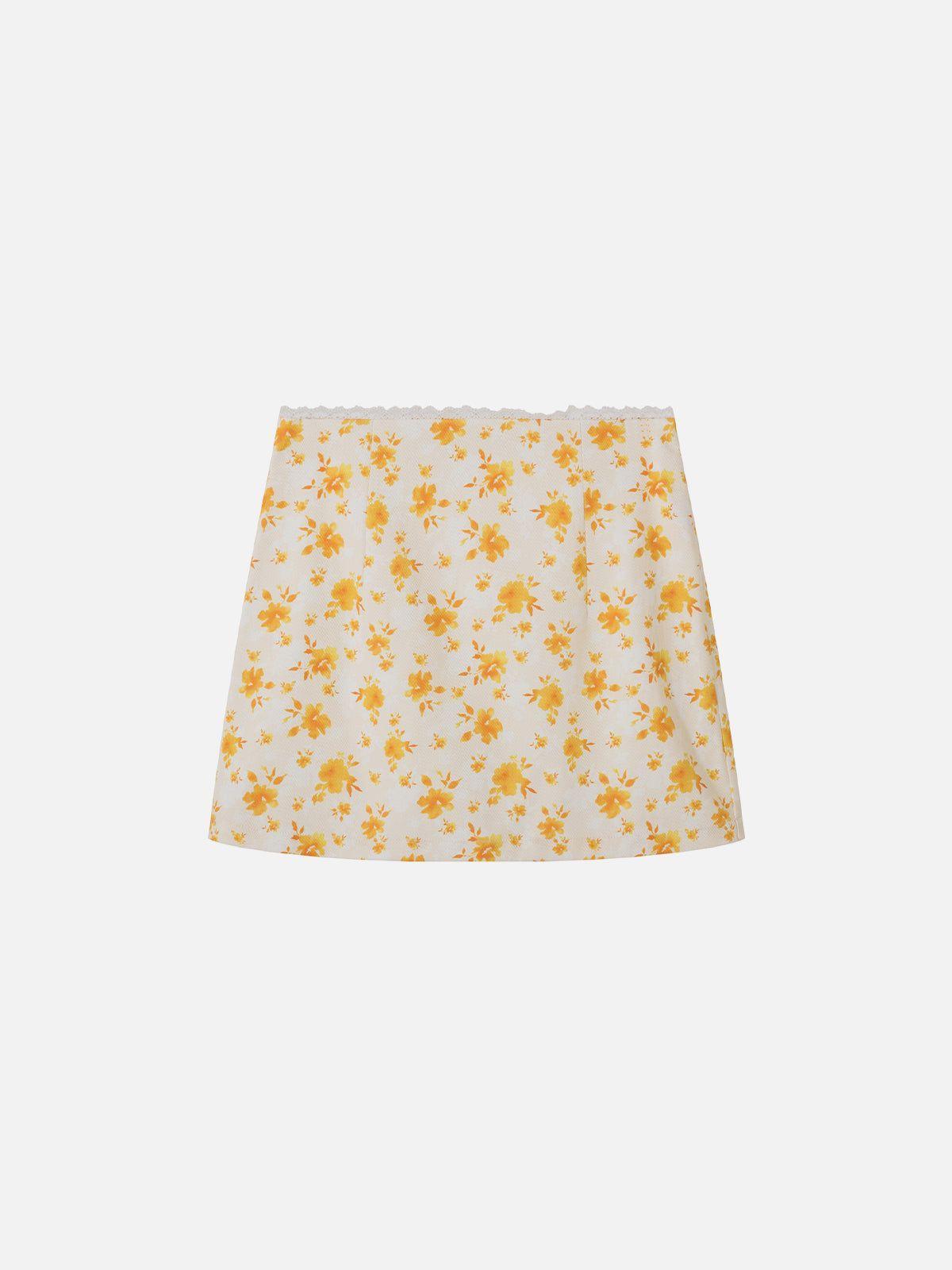 Aelfric Eden Full Print Flower Skirt Female Product Image