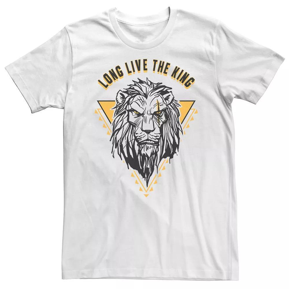 Big & Tall Disney The Lion King Live Action Scar Long Live The King Tee, Men's, Size: 4XL, White Product Image