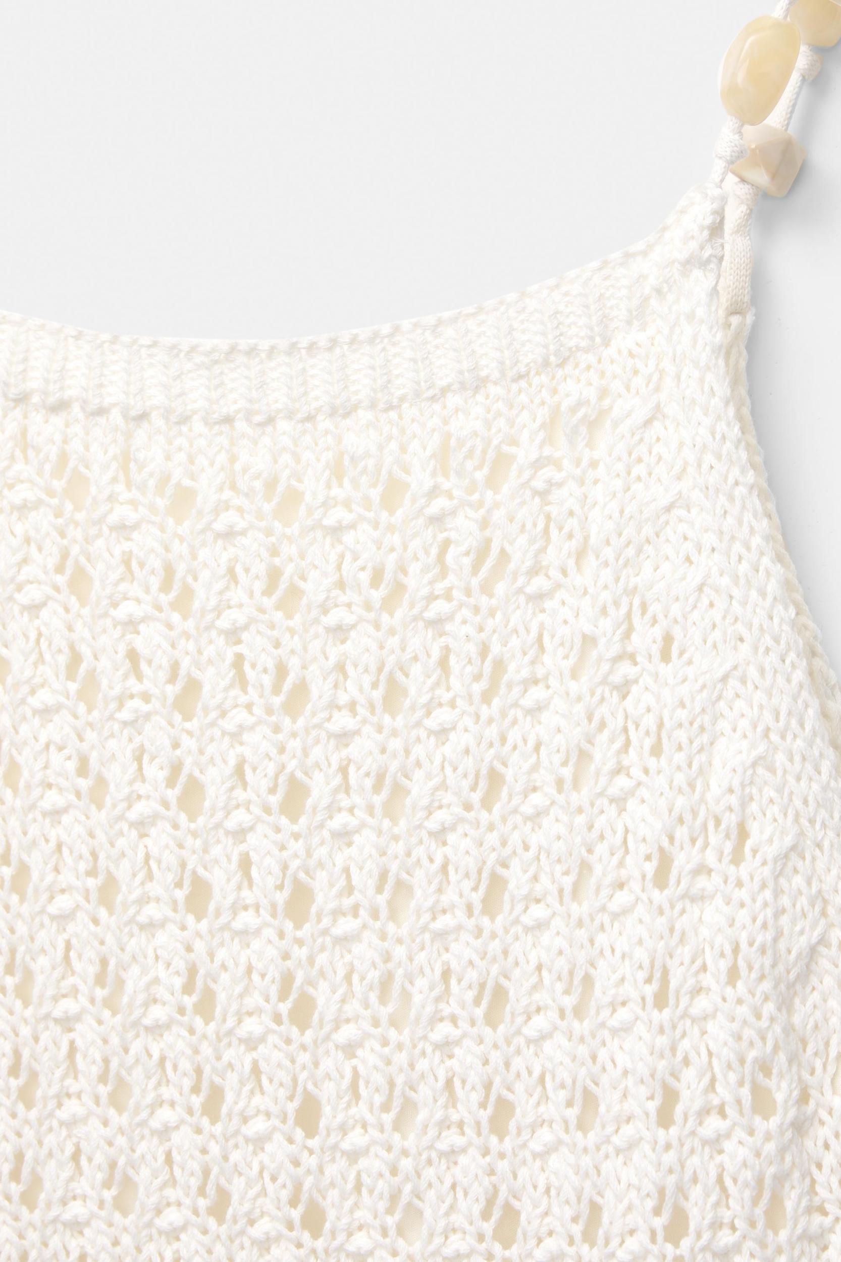 Short beaded crochet dress Product Image