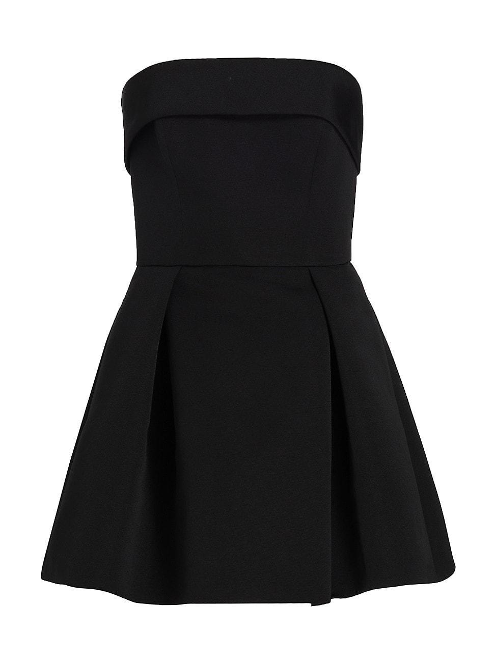 Womens Box-Pleated Faille Minidress Product Image