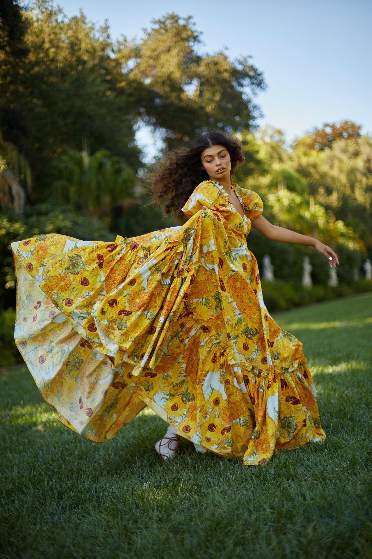 Sunflowers Cotton Ritz Gown Product Image