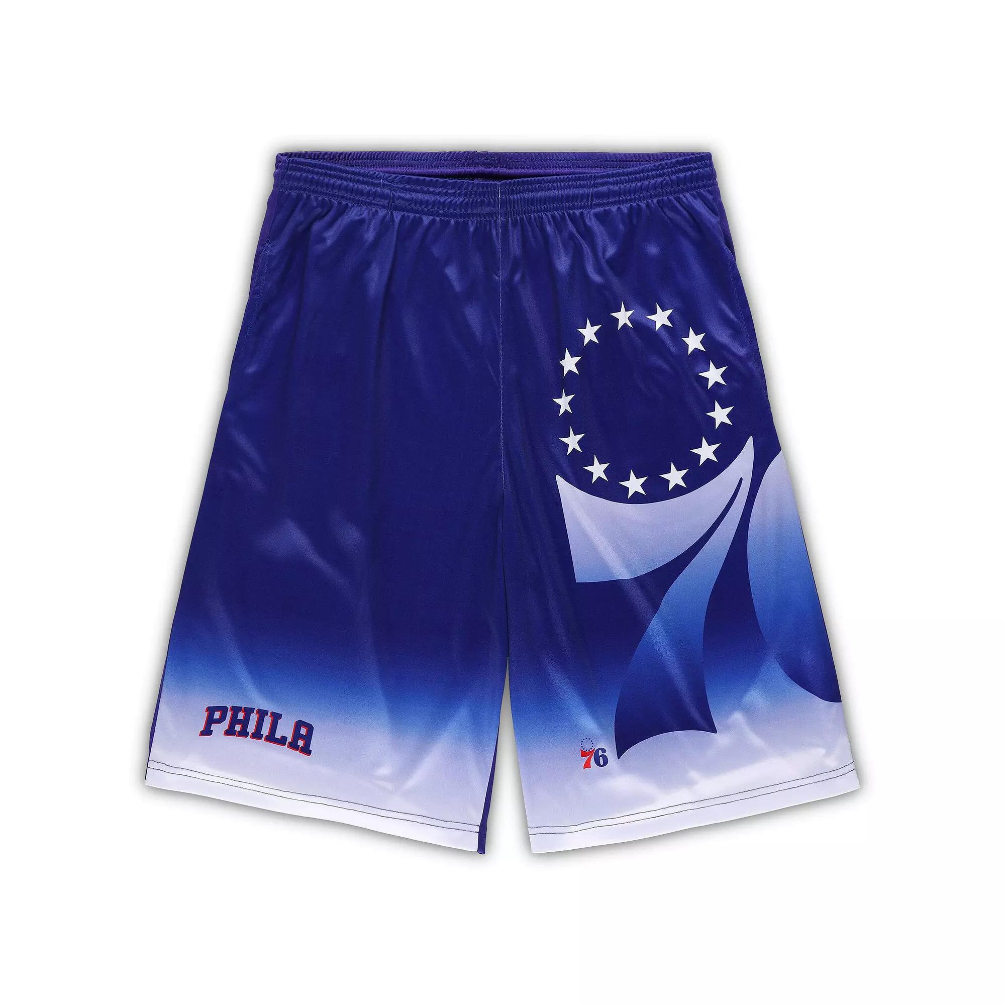 Men's Fanatics Branded Royal Philadelphia 76ers Big & Tall Graphic Shorts, Size: 5XB, 76r Blue Product Image