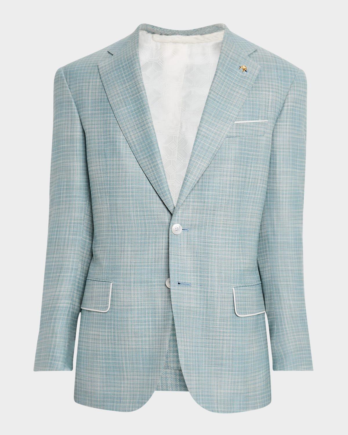 Mens Check Single-Breasted Sport Coat Product Image