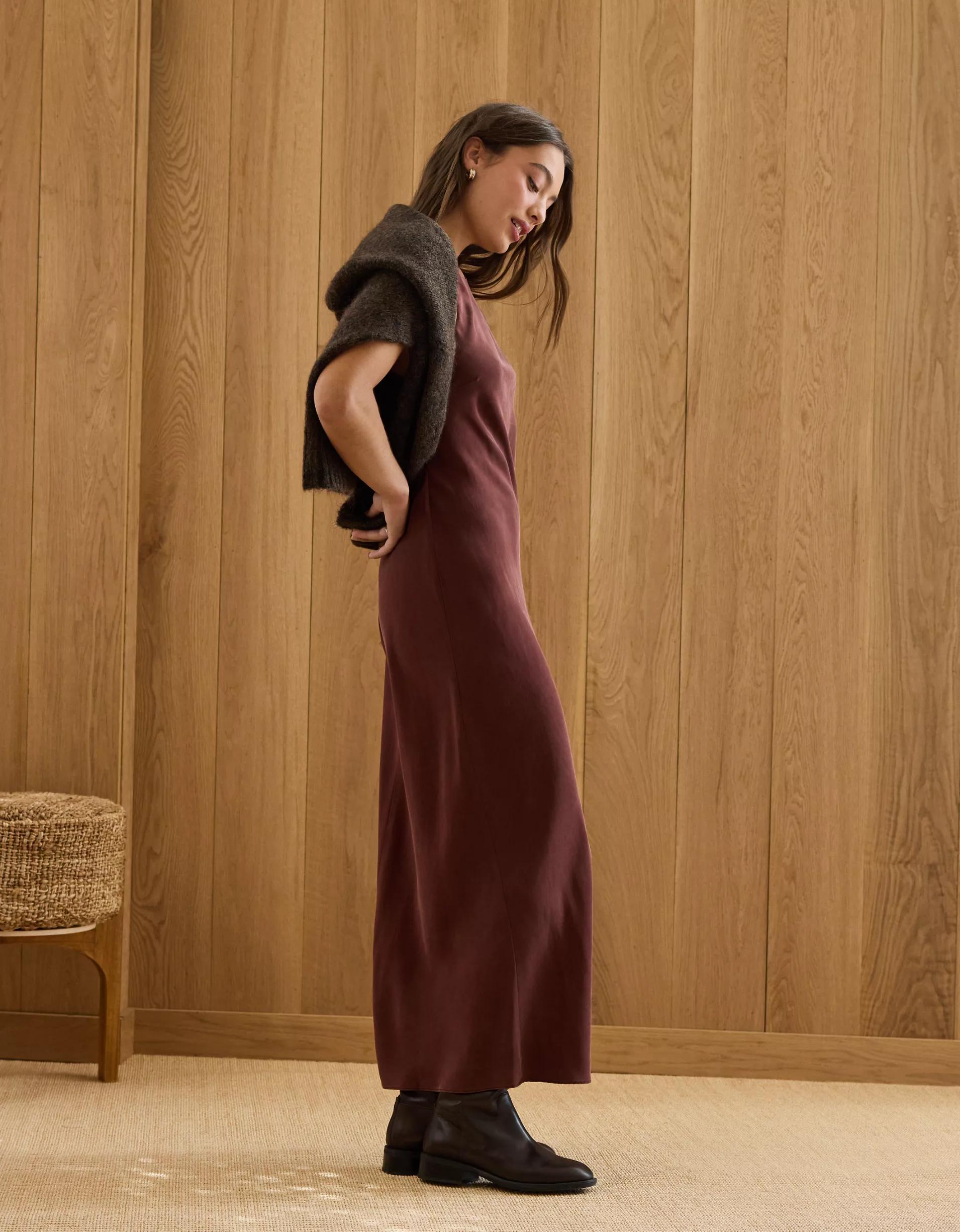 AE77 Premium Silk Maxi Dress Product Image