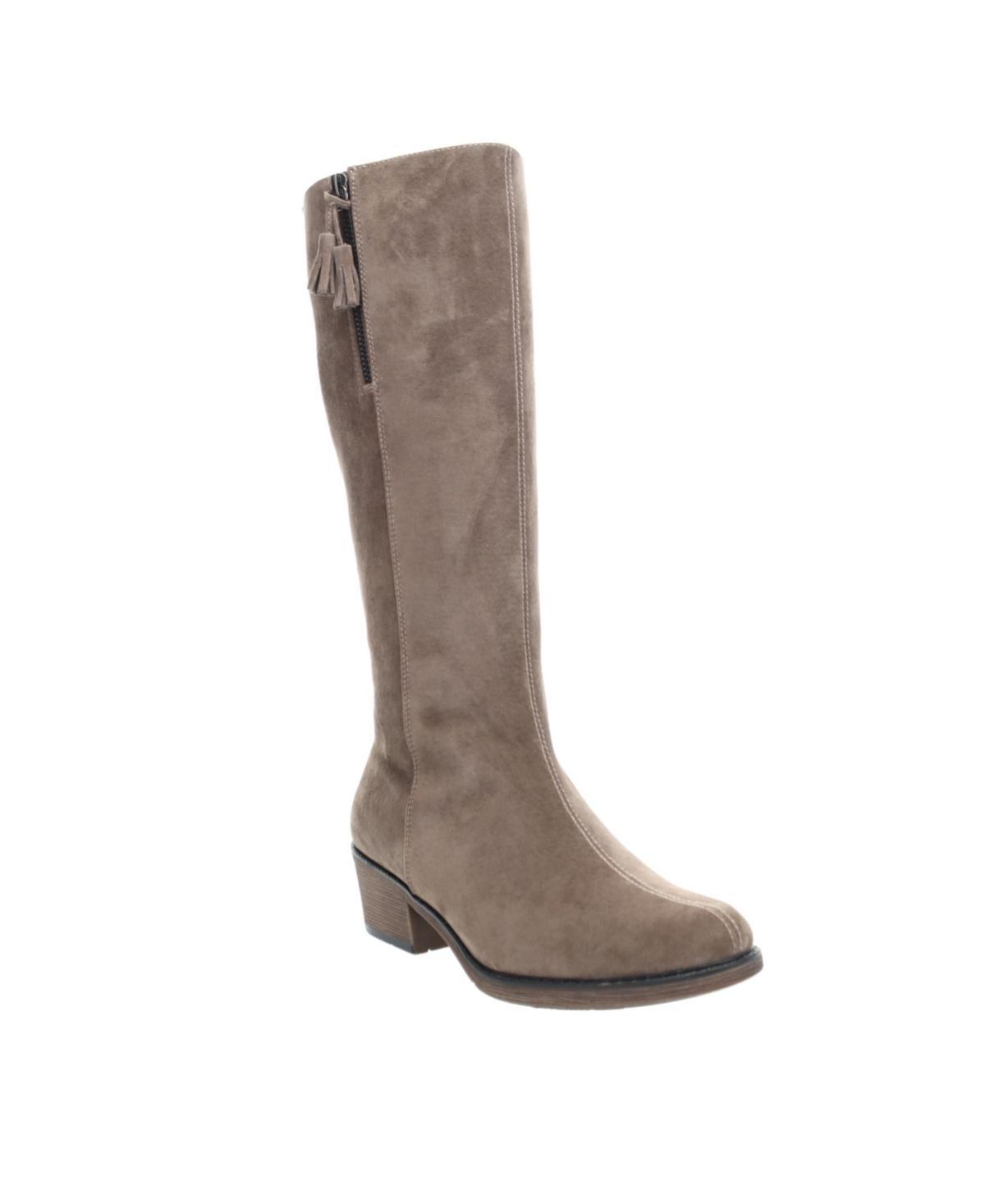 Propet Rider Women's Suede Knee-High Boots, Size: 7.5, Black Product Image