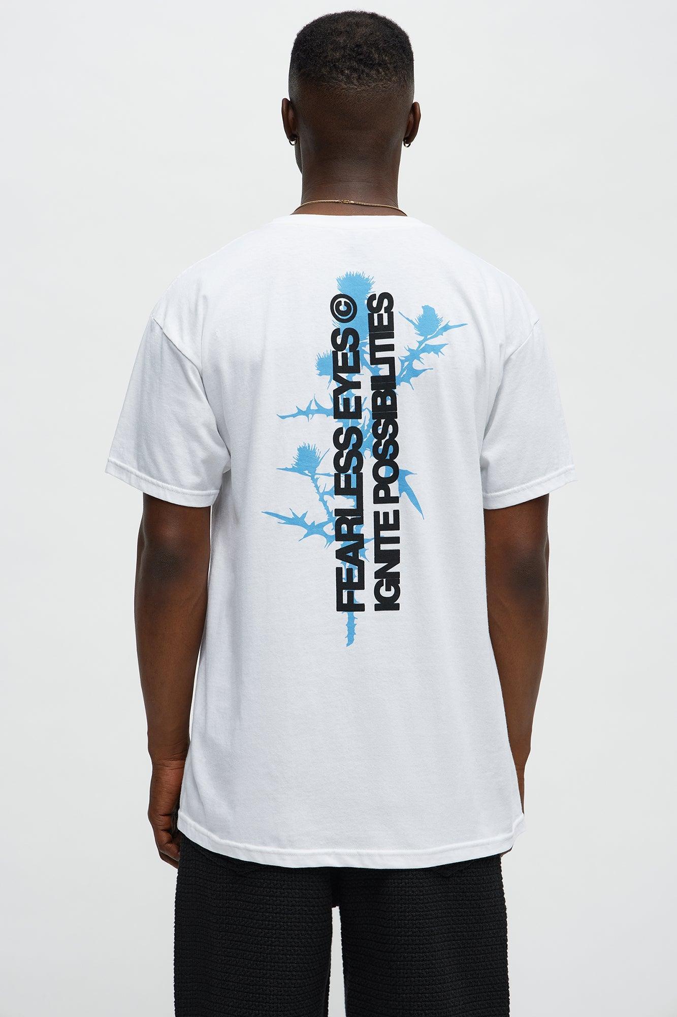 Fearless Eyes Short Sleeve Tee - White Product Image