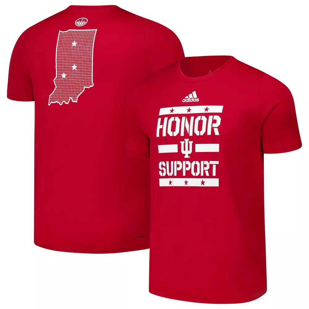 Men's adidas Crimson Indiana Hoosiers Honor & Support Pre-Game T-Shirt, Size: Medium, Red Product Image