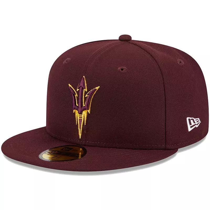 Men's New Era Maroon Arizona State Sun Devils Evergreen 59FIFTY Fitted Hat, Size: 6 7/8, Red Product Image